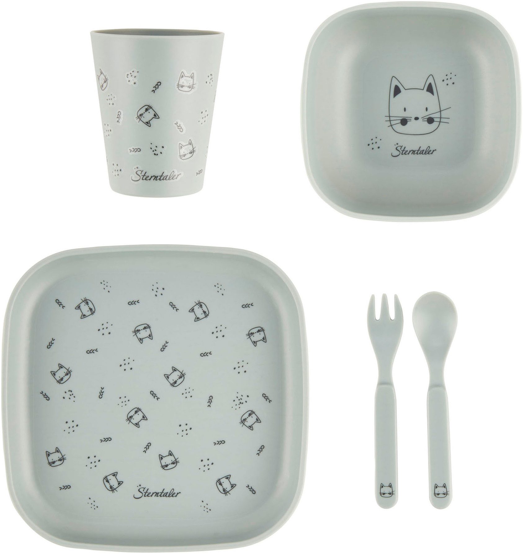 Sterntaler® Kindergeschirr-Set Katze Lilly, Polypropylen