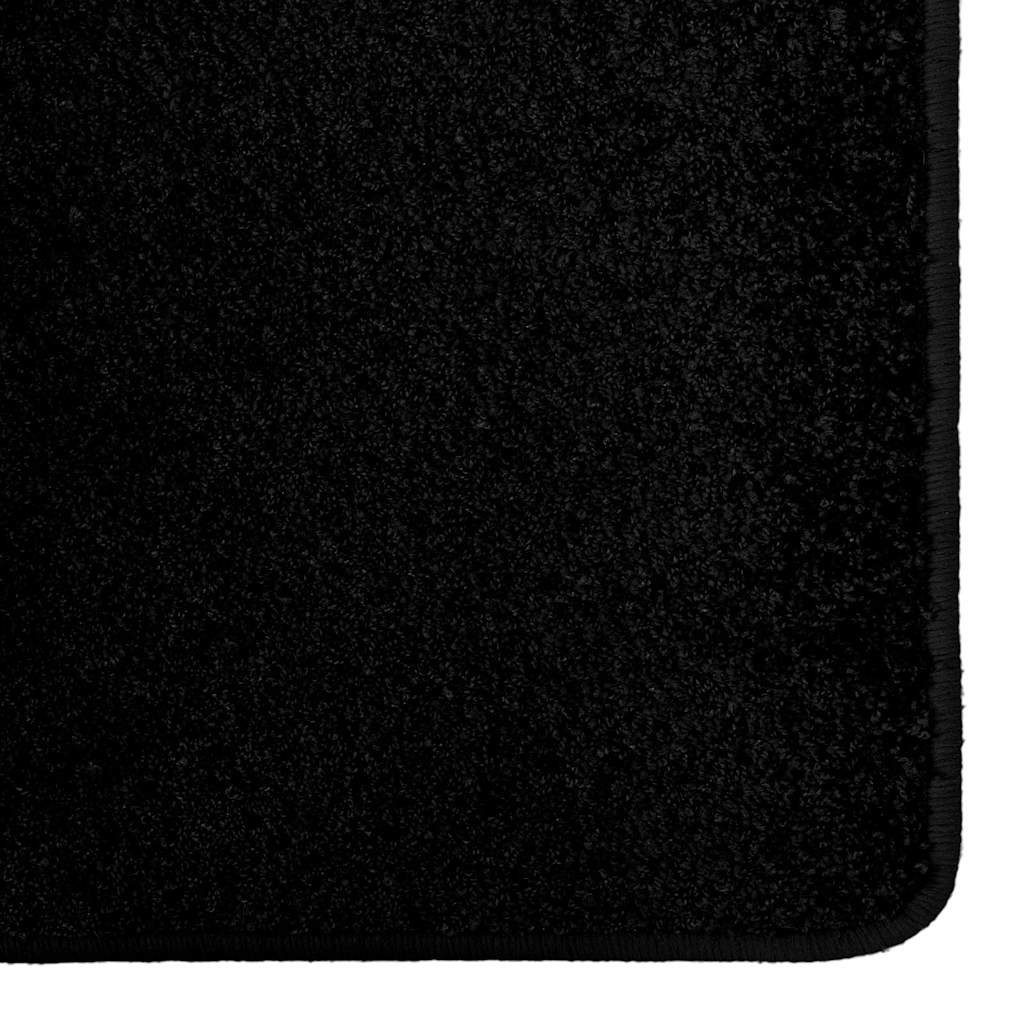 vidaXL Teppich Teppichläufer Schwarz 100 x 100 cm 100% Polypropylen Tuft, Quadrat – Bild 4 von 5