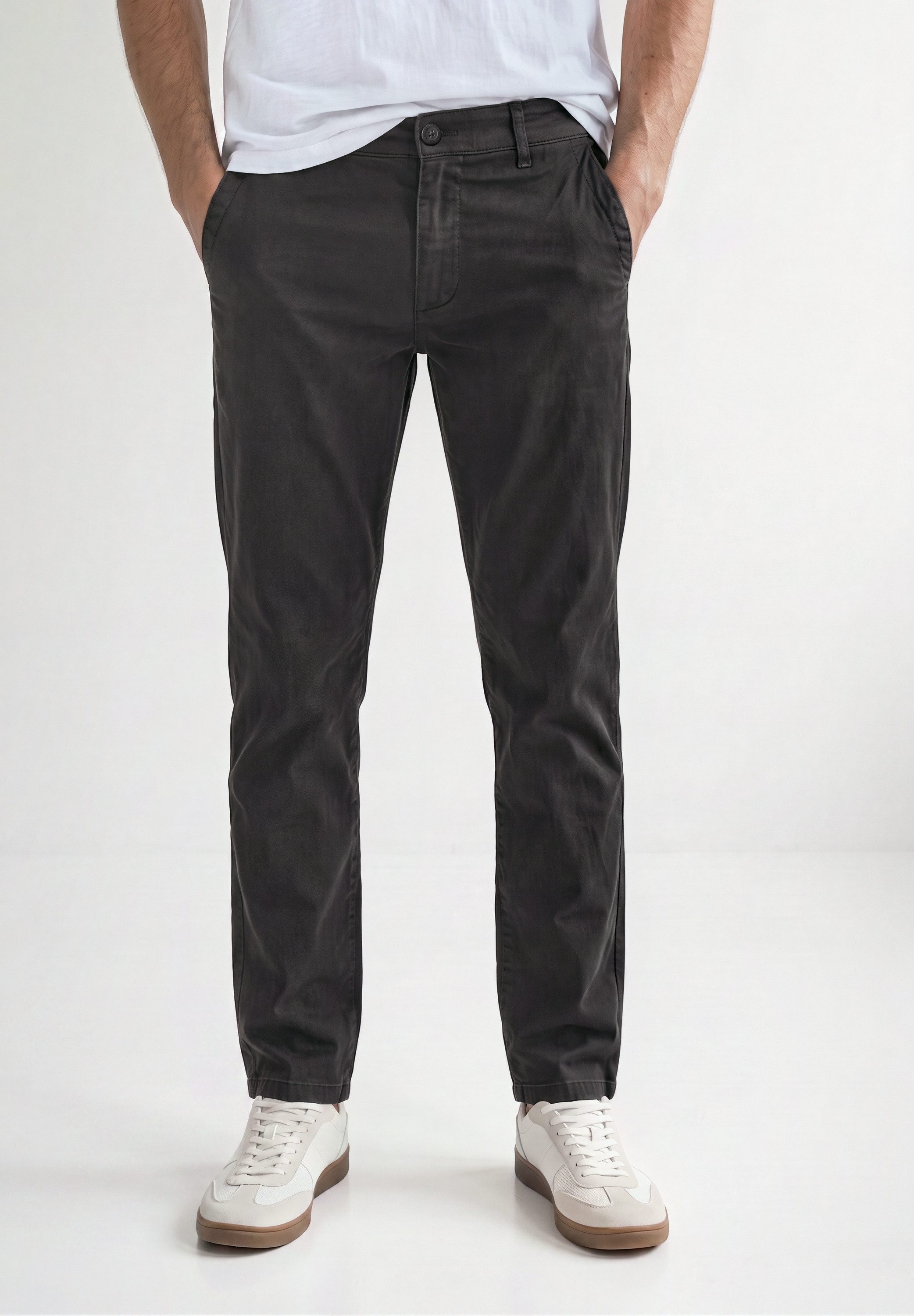 STREET ONE MEN Chinohose mit Elastikbund