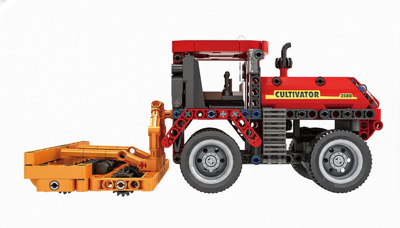 COIL Bausteinset, Spielzeugbausteine, Konstruktionsset, Spielbauklötze Spielbausteine, (Set, 485 St), Landmaschinen, Klemmblöcke, Bewegliche Teile