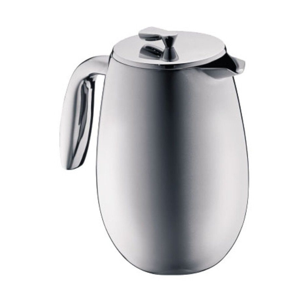 Bodum Geschirr-Set Kaffeebereiter 8 Tassen Columbia Edelstahl matt, Edelstahl, Polypropylen, Silikon, Zinklegierung