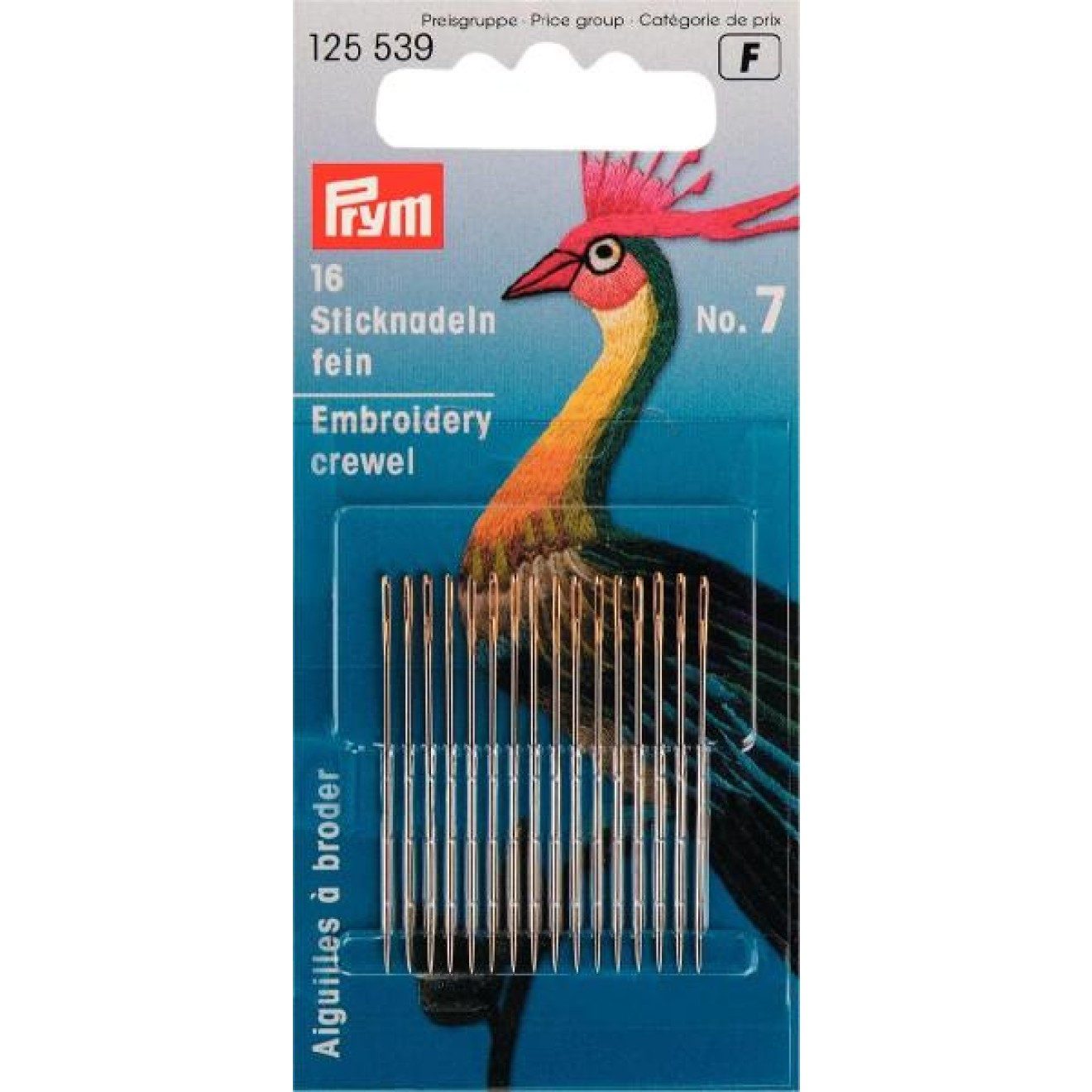 Prym Stricknadeln Crewelnadeln ST 7 0,70x38 mm silberfarbig 16 St