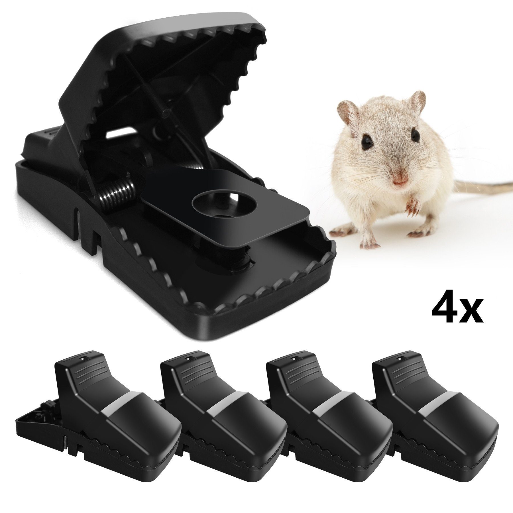 Mausfallen für Mäuse Ratte Falle Kunststoff Rattenfallen NEU 12 St 