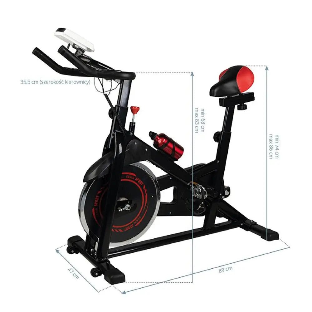 Sport-Knight® Heimtrainer Heimtrainer Speed-Bike mit LCD-Display, Handyhalter & Gel-Sattel (Heimtrainer Speed-Bike, Bedienungsanleitung), Ergonomisches Design