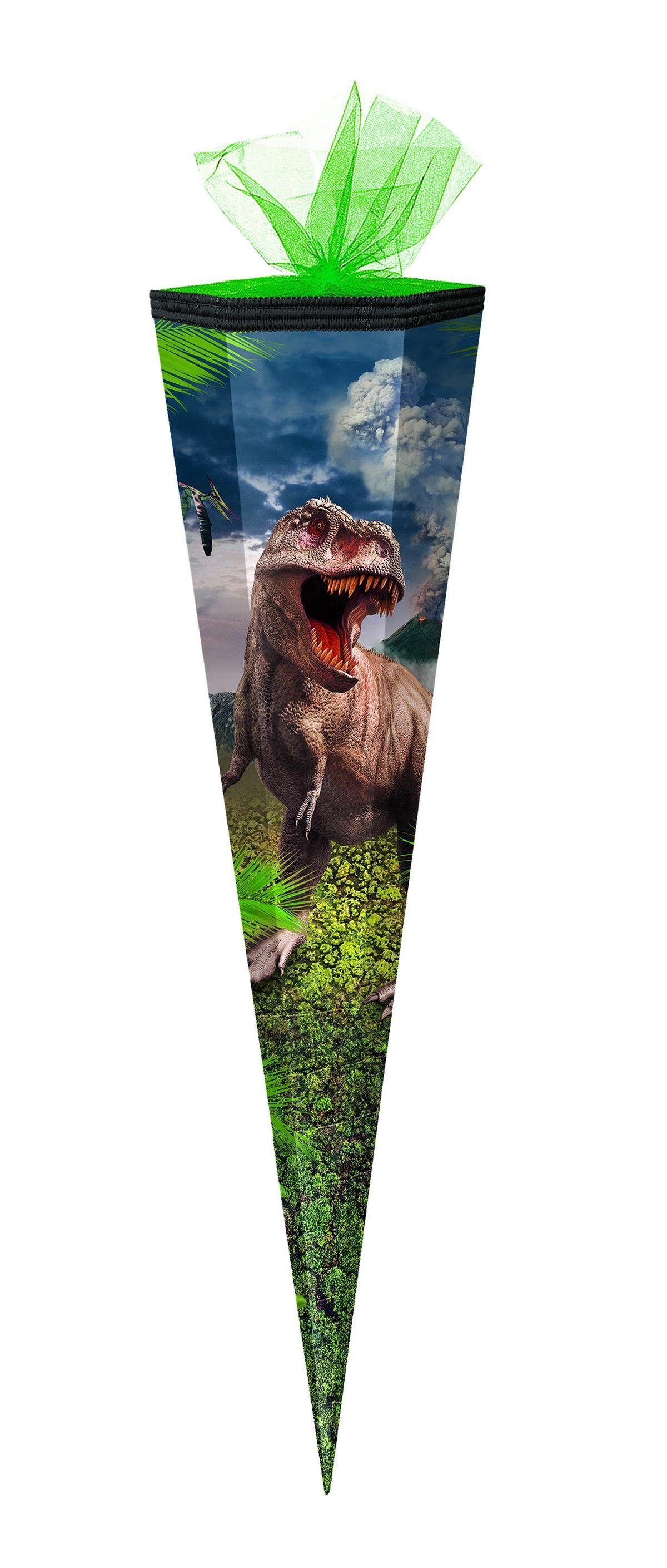 Verpackungsmittel GmbH Markneukirchen Schultüte Schultüte / Zuckertüte / 85cm / eckig / "Dinosaurier T-Rex"
