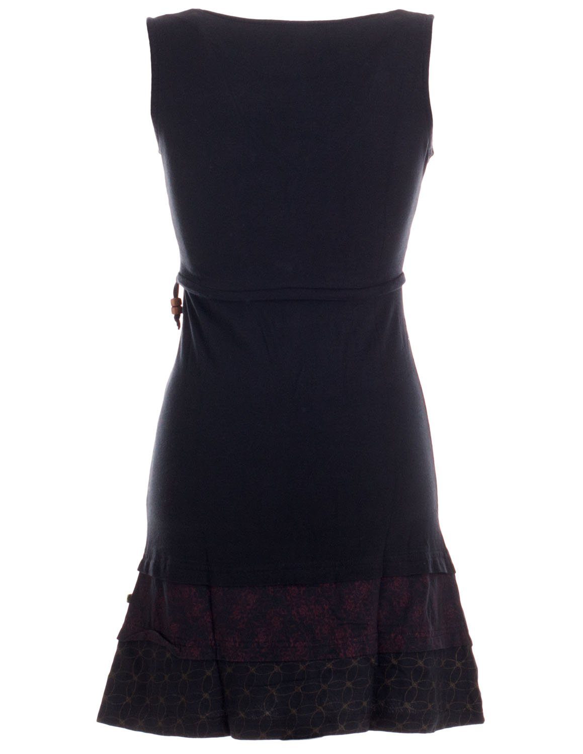 Vishes Sommerkleid Kurzes ärmelloses mini Sommerkleid bedruckt Tunika Elfen, Hippie, Goa, Ethno Style – Bild 2 von 3