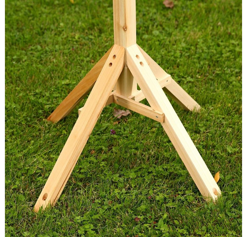 Thumbnail - Mucola Vogelhausständer Vogelhausständer Ständer Vogelhaus Futterhaus Vogelhäuschen Holz 1,05m, Zubehör für Vogelhäuser,...