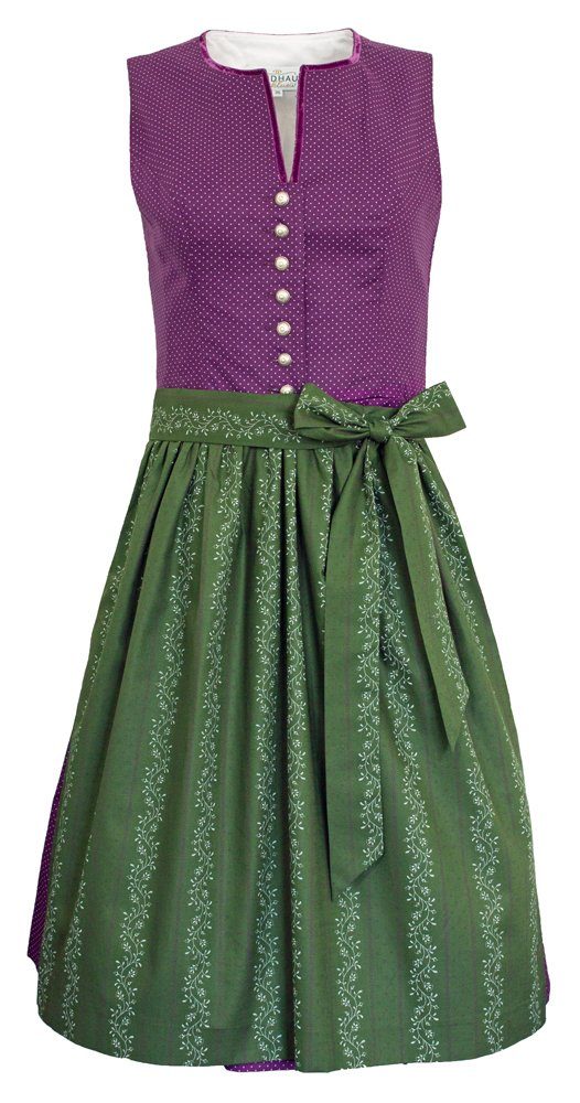 Dirndl Hiebaum Damen Dirndl 'Maria' -Traditionell, Lila