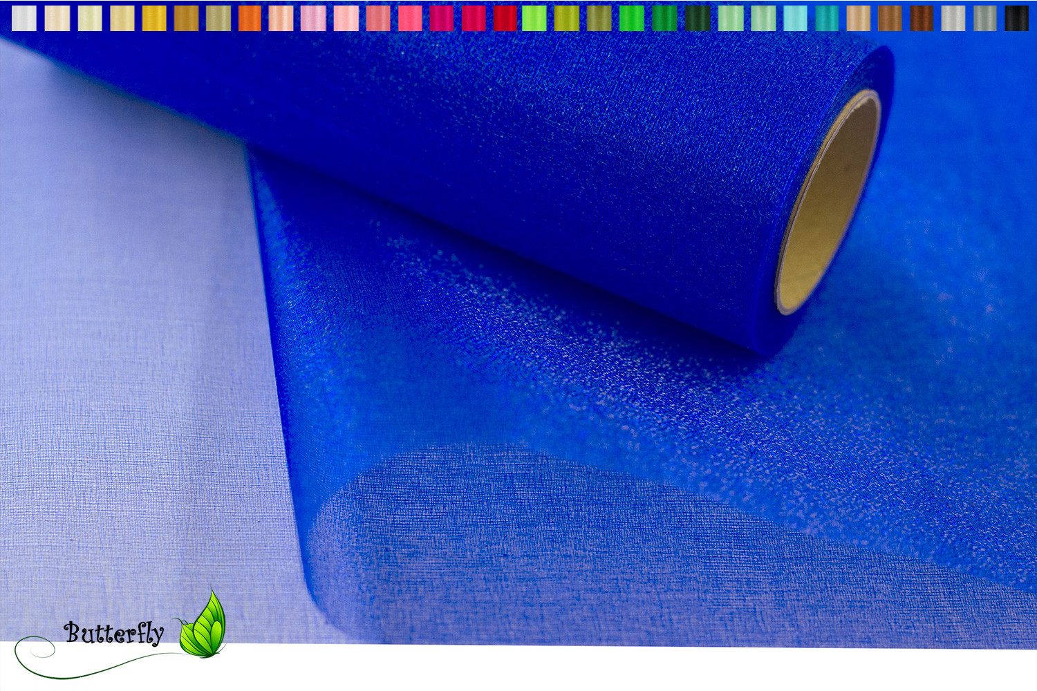 Creativery Stoff, 9m Rolle Organza 36cm SNOW