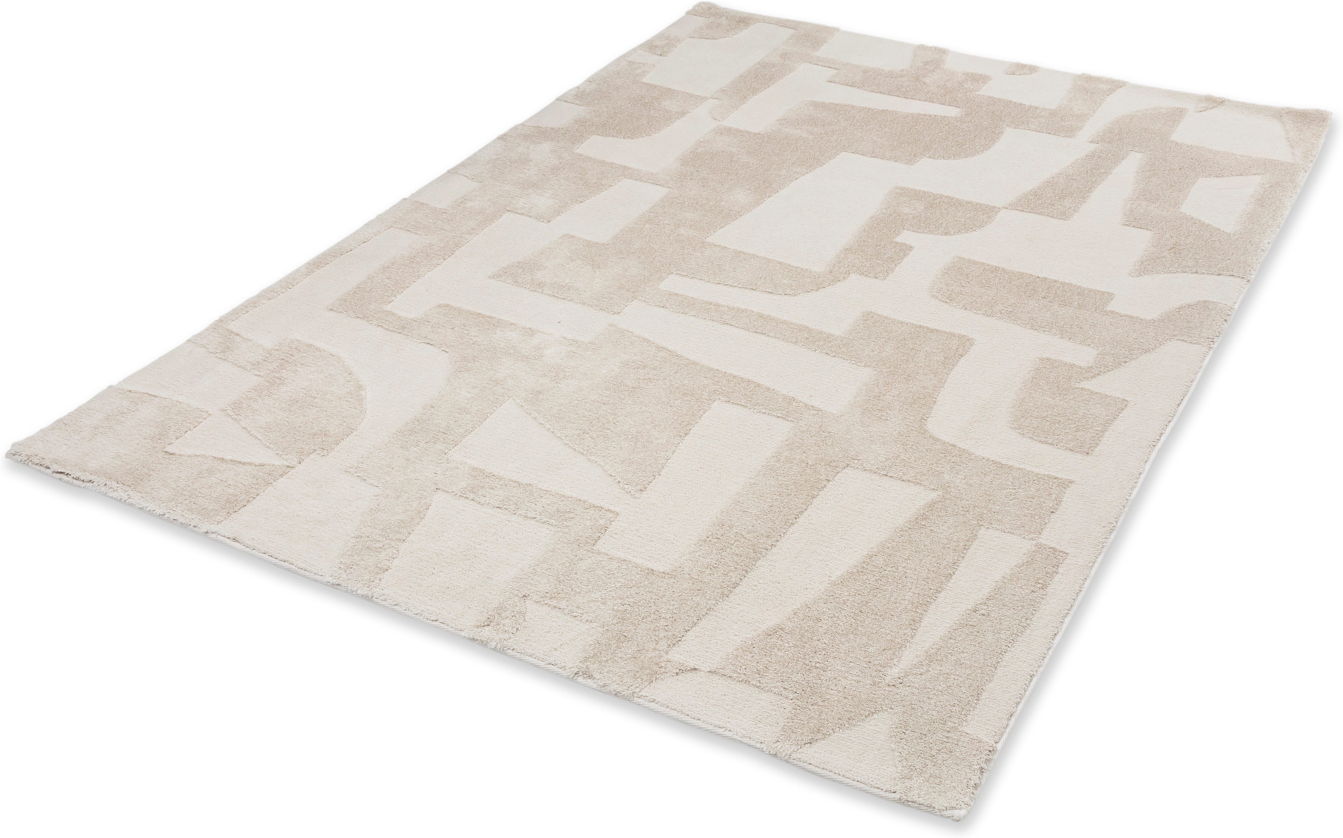 SCHÖNER WOHNEN-Kollektion Teppich Blaze 252, rechteckig, Höhe: 28 mm, Indoor, pflegeleicht, verschiedene Formen, Hoch Tief Struktur