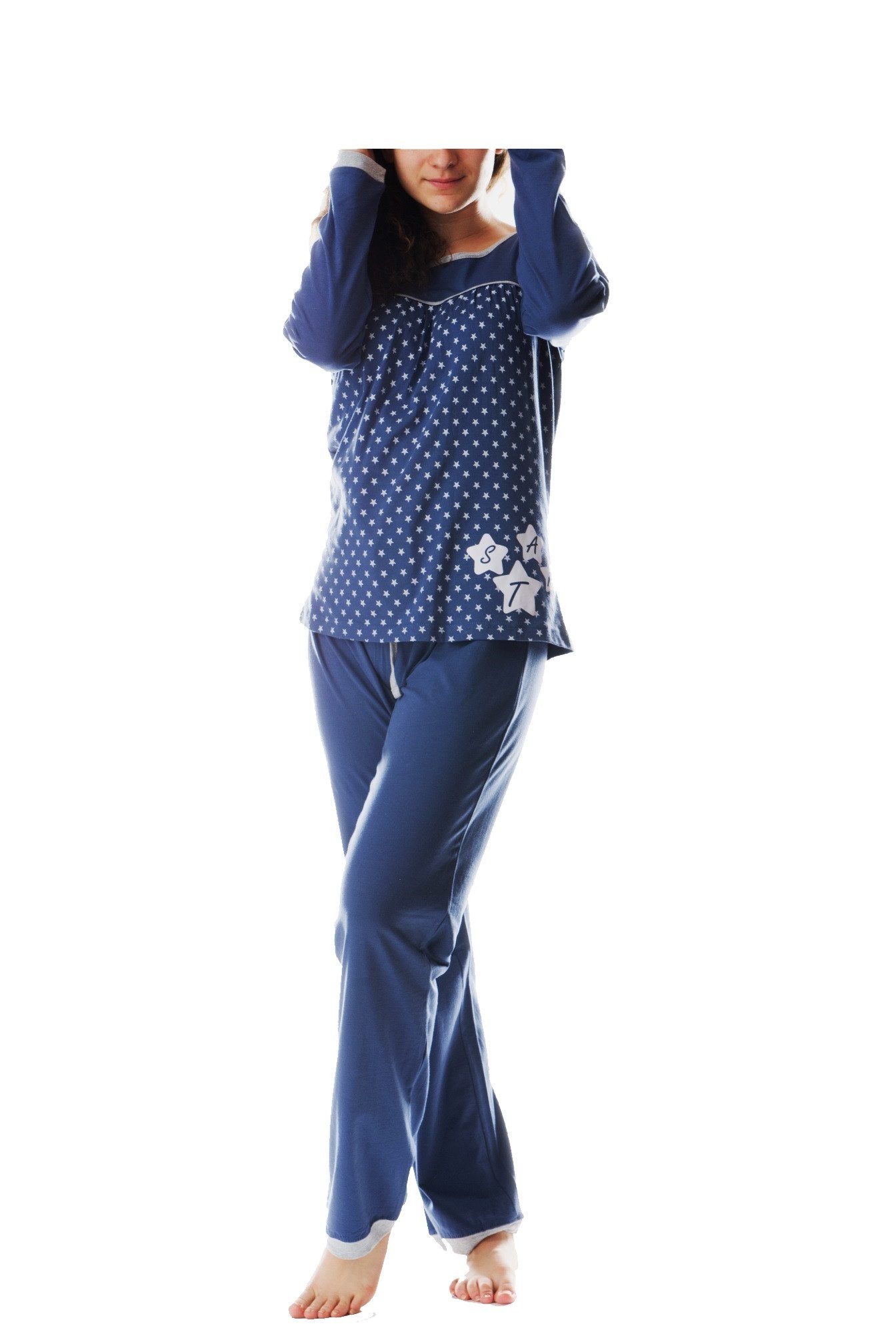 Pyjama Damen Pyjama Schlafanzug SUN7