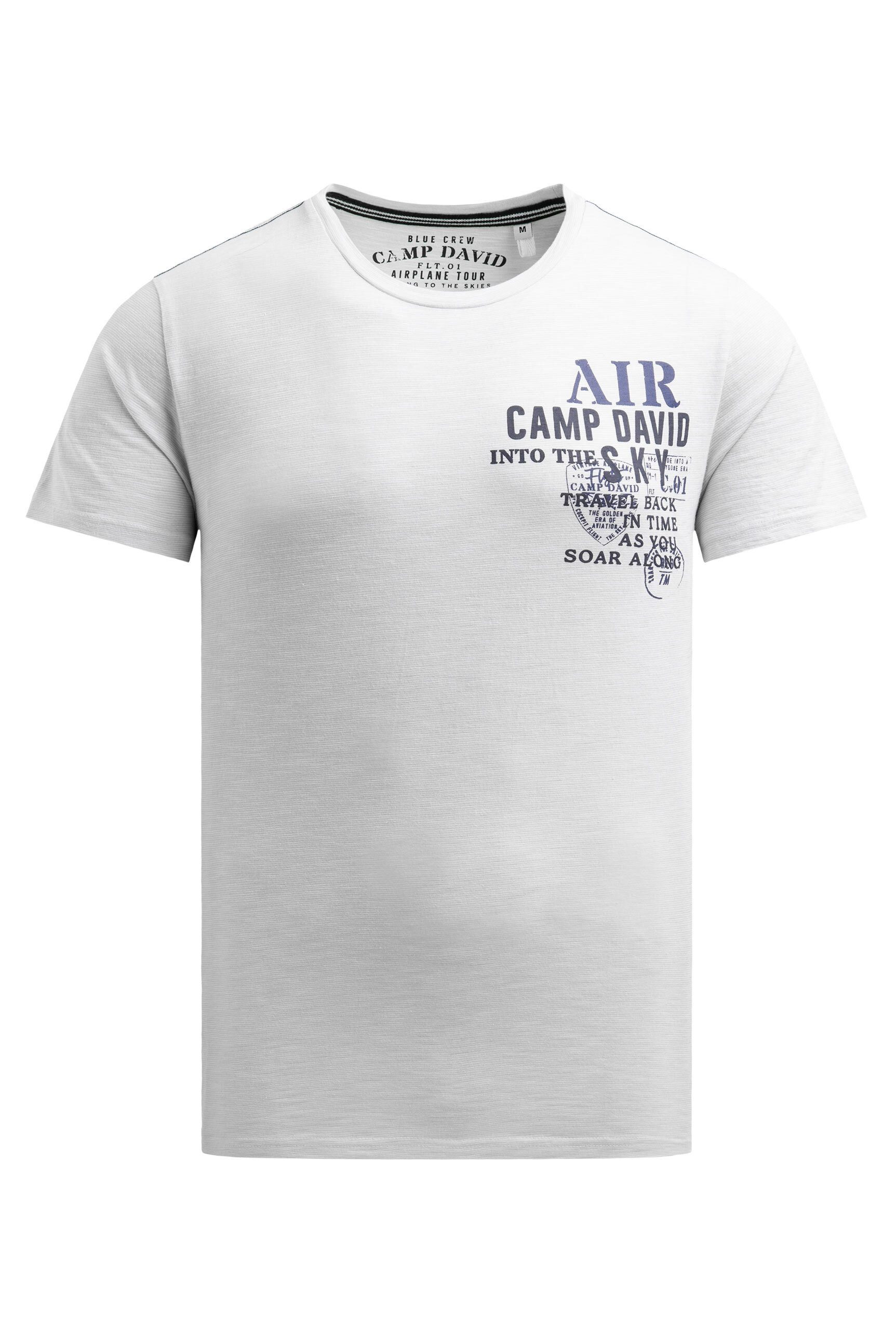 CAMP DAVID Rundhalsshirt mit Kontrastnähten