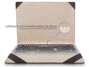 PURE Leather Studio Laptop-Hülle »13 Zoll MacBook Hülle ATRIA« 33,8 cm (13,3 Zoll), Lederhülle für Apple MacBook Air/Pro 13 Zoll Schutzhülle Laptophülle
