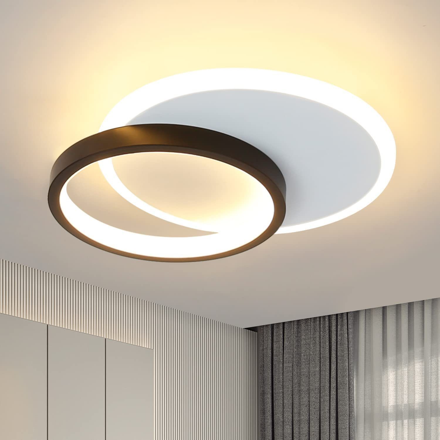 ZMH LED Deckenleuchte Modern Schwarz Weiß günstig online kaufen