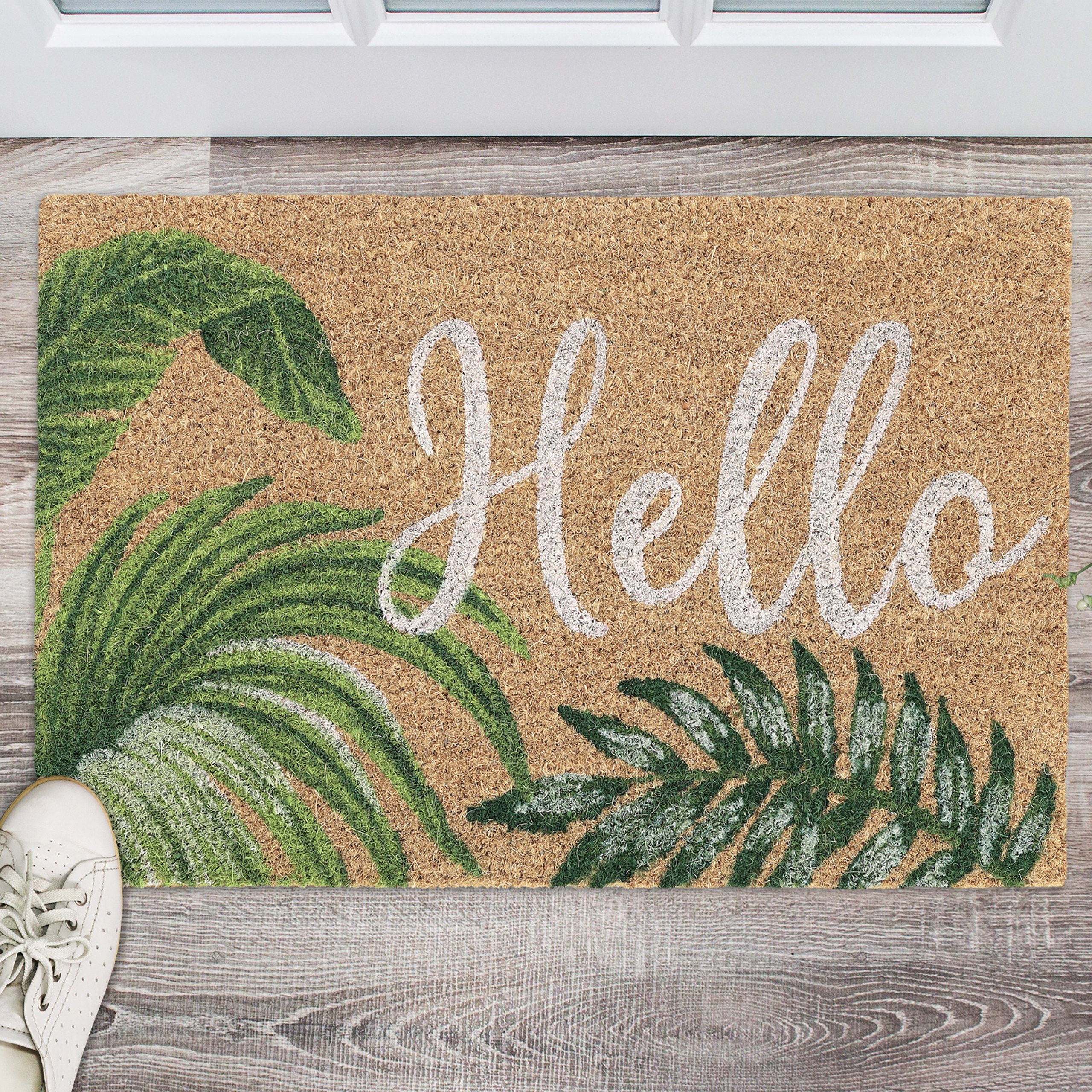 relaxdays Fußmatte Kokos Fußmatte "Hello", Höhe: günstig online kaufen