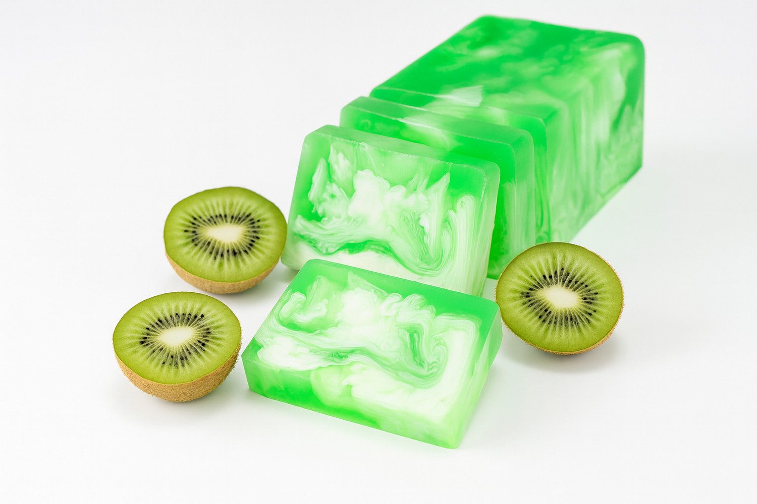 Nesbel - Spüren Sie die Reinheit? Handseife Kiwi, Glycerin Hand-und Dusch Seife mit Ziegenmilch 100g