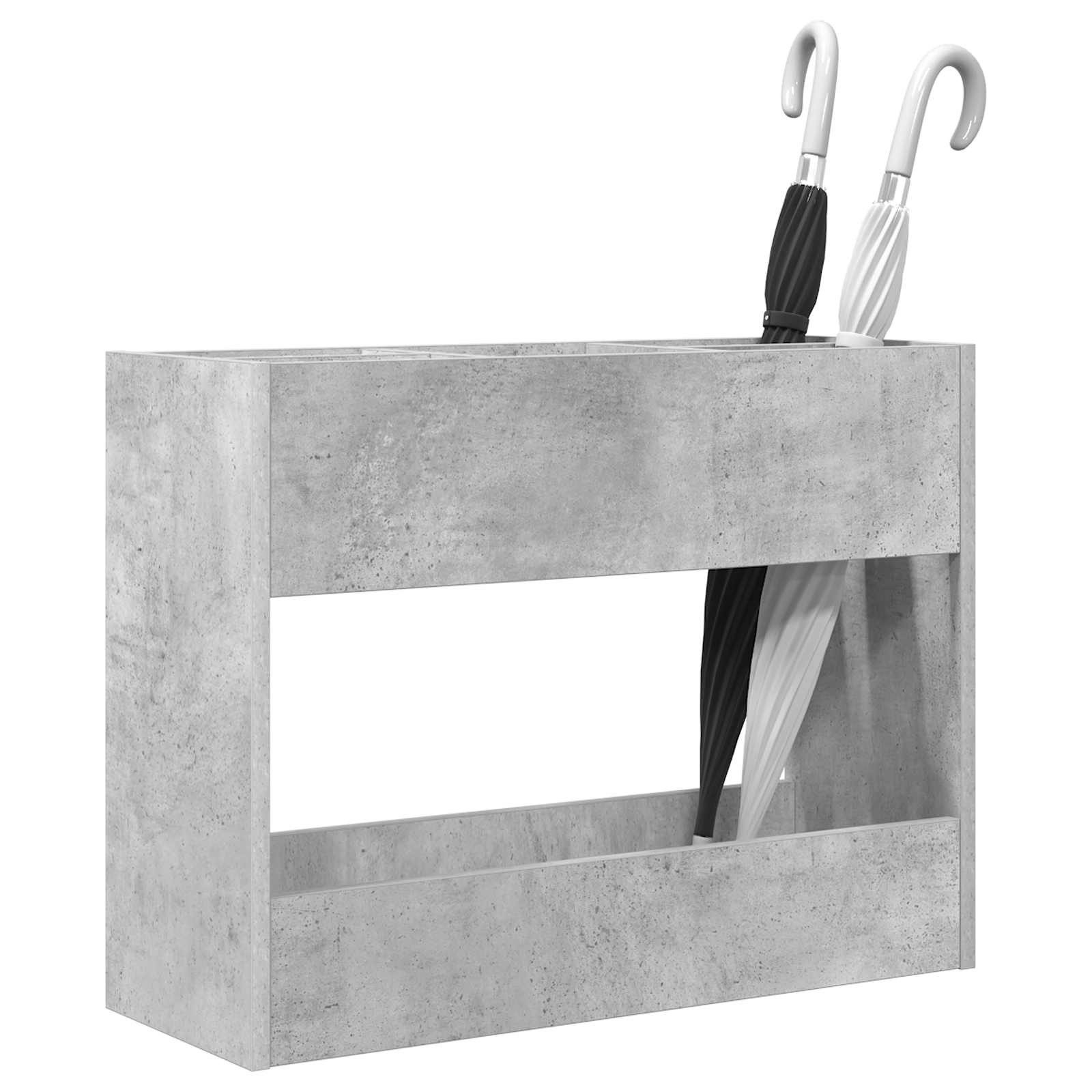 vidaXL Schirmständer Sonnenschirmhalter Beton Grau 65 x 24 x 50 cm Holzwerkstoff (1 St)