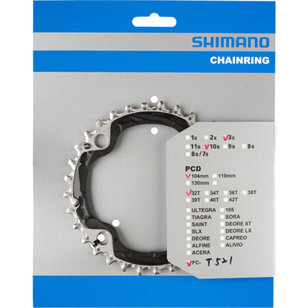 Fahrradkette Shimano Kettenblatt FC-T521 32 Ø 104 mitte schwarz