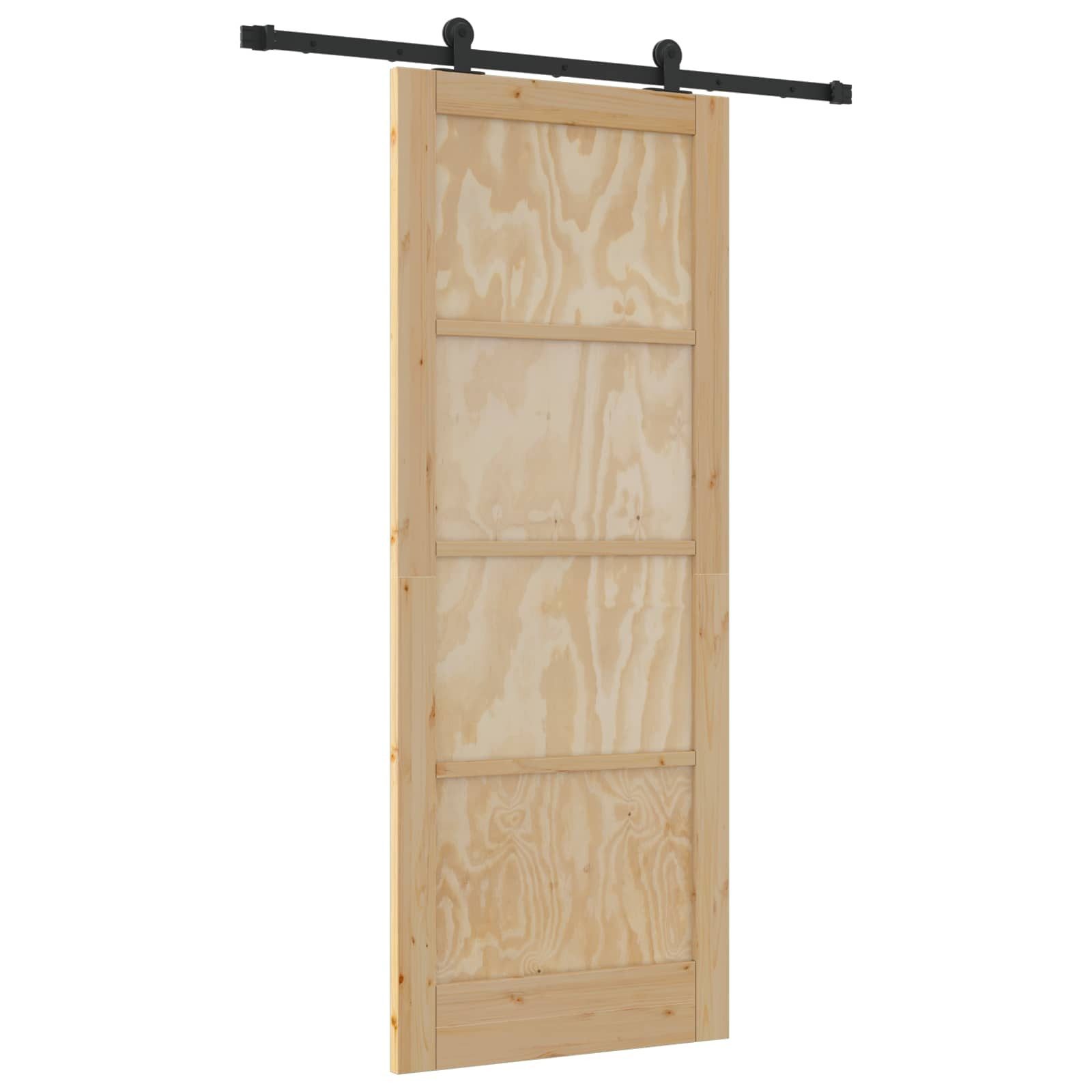 vidaXL Haustür Schiebetür ORKDAL Natur 83 x 211 cm Massives Kiefernholz (1-St)