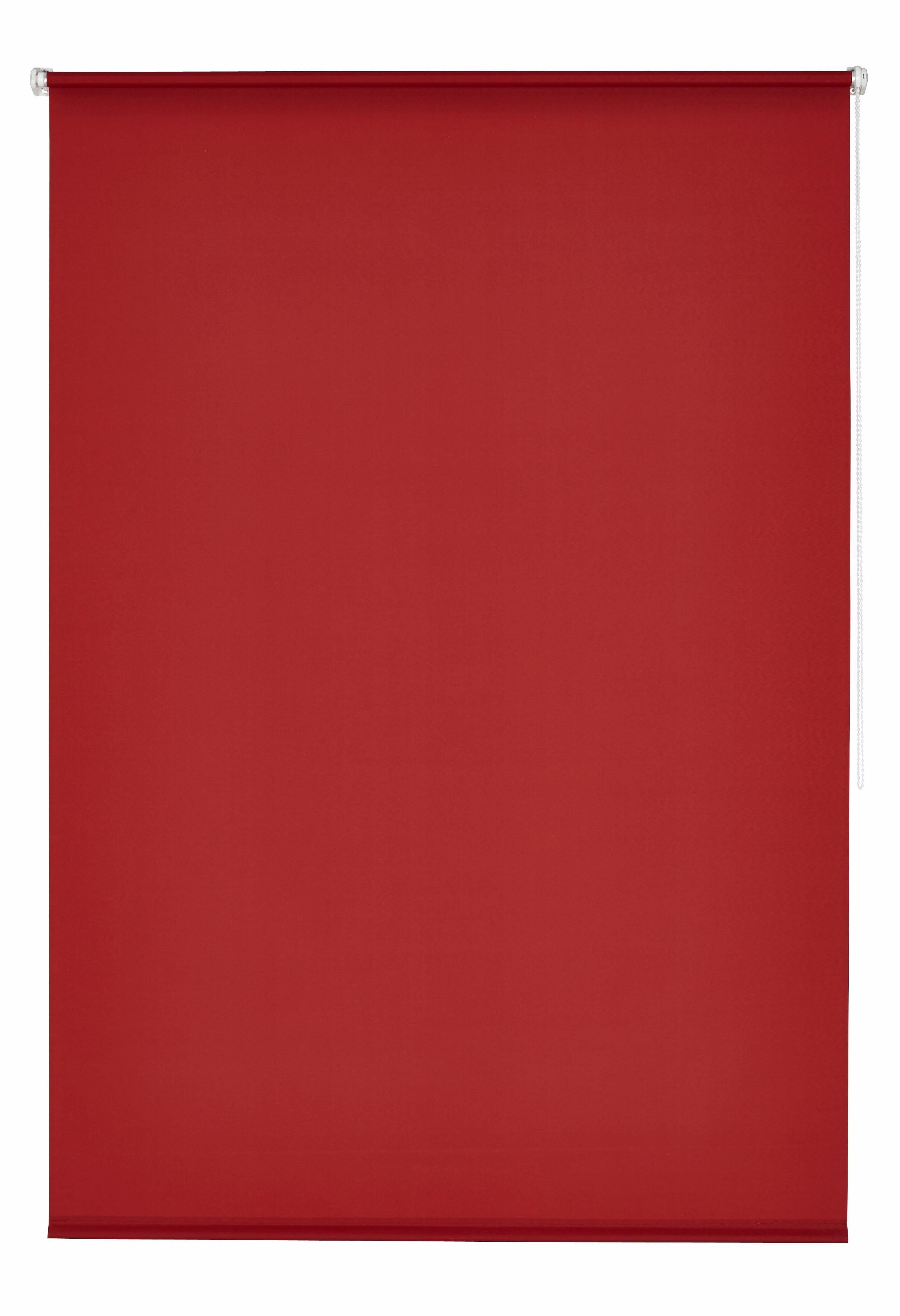Seitenzugrollo Klemmfix-Rollo, K-HOME, Lichtschutz, ohne Klemmfix, 1 Bohren, Stück rot
