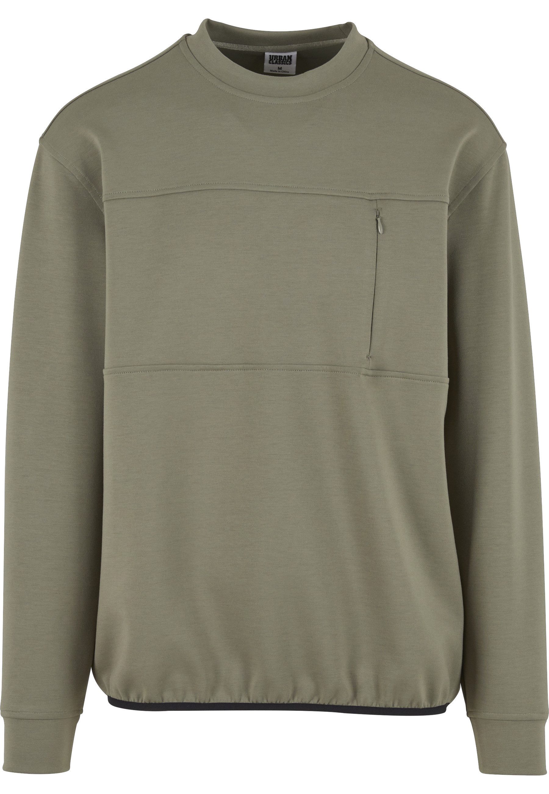 URBAN CLASSICS Sweater Urban Classics Scuba Zip Pocket Crew (1-tlg) günstig online kaufen