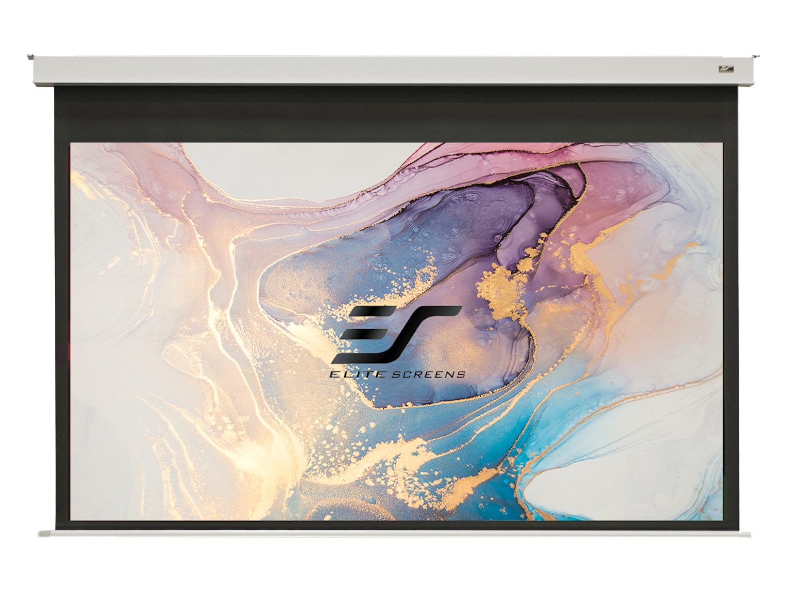 ELITE SCREENS EVANESCE B - DECKENEINBAU MOTORLEINWAND Motorleinwand (Weiß / 16:9 / 222 x 125 (Vorlauf 30cm)-MaxWhite FG (Fiber Glass)