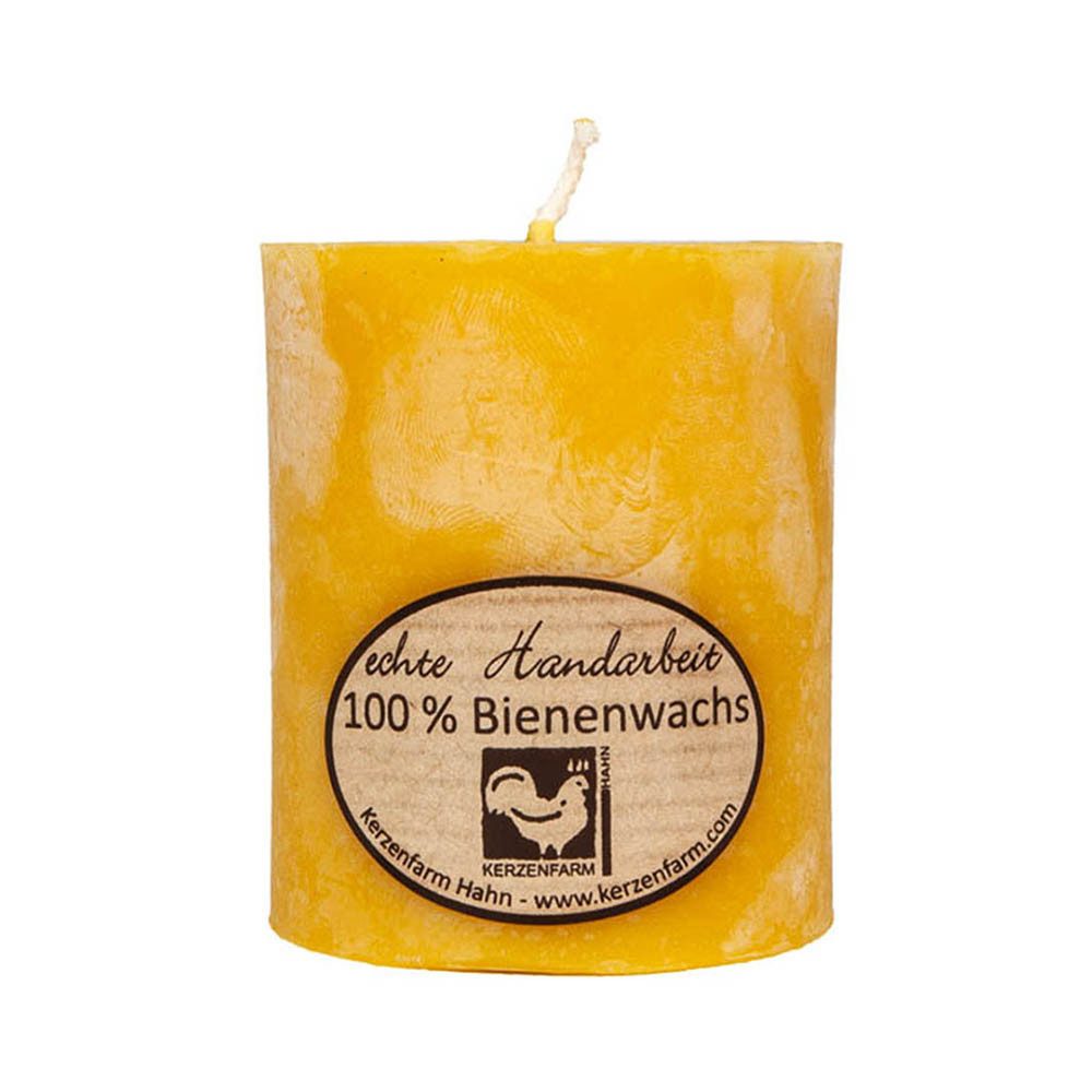 Hahn Kerzenfarm Formkerze Bienenwachs - Stumpenkerze 65x75mm