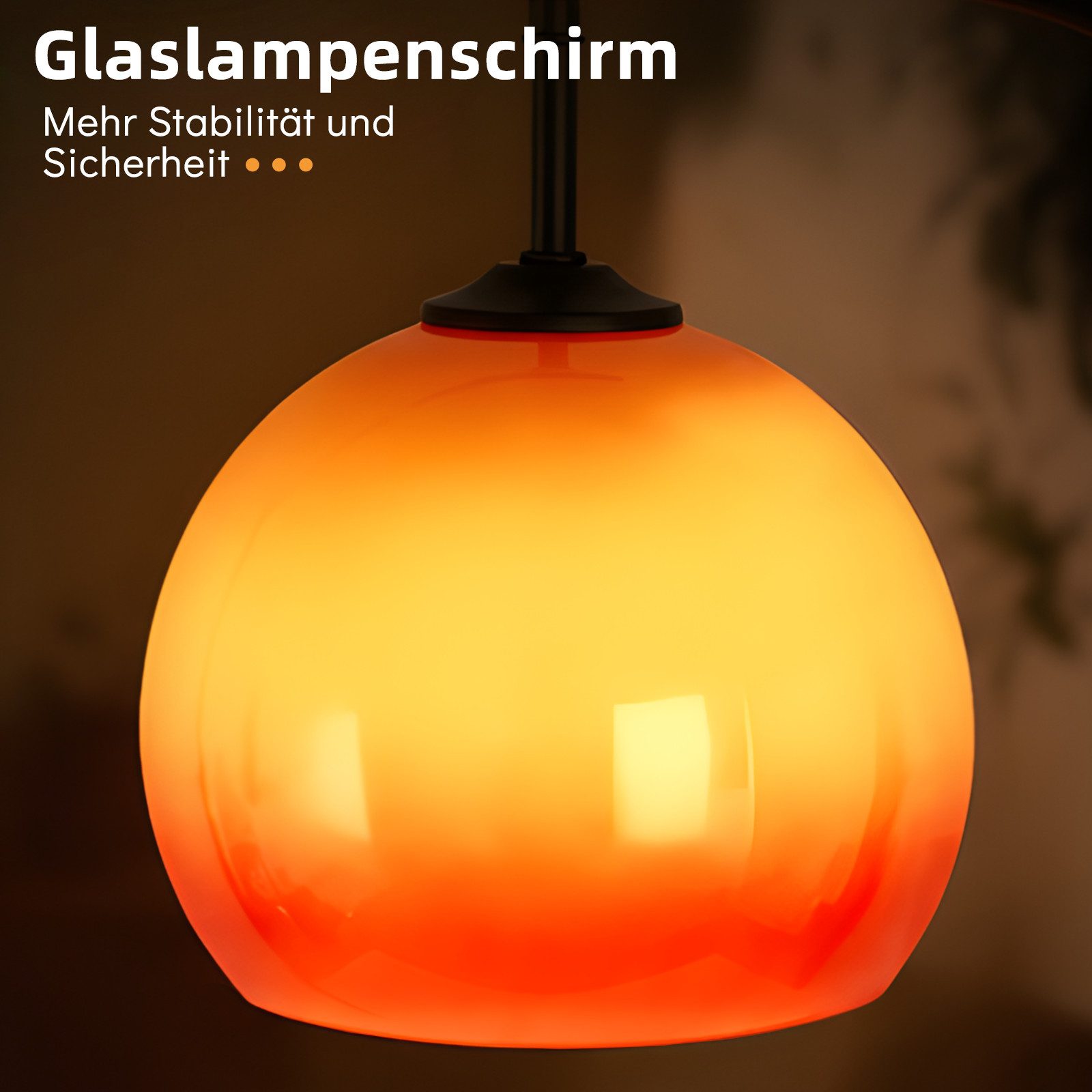 Nettlife Stehlampe bogen wohnzimmer Glas Kugel E27 160CM Höhe drehbarer Fußschalter, ohne Leuchtmittel, für Wohnzimmer Schlafzimmer Arbeitszimmer Eisen Glas 220 – Bild 5 von 5