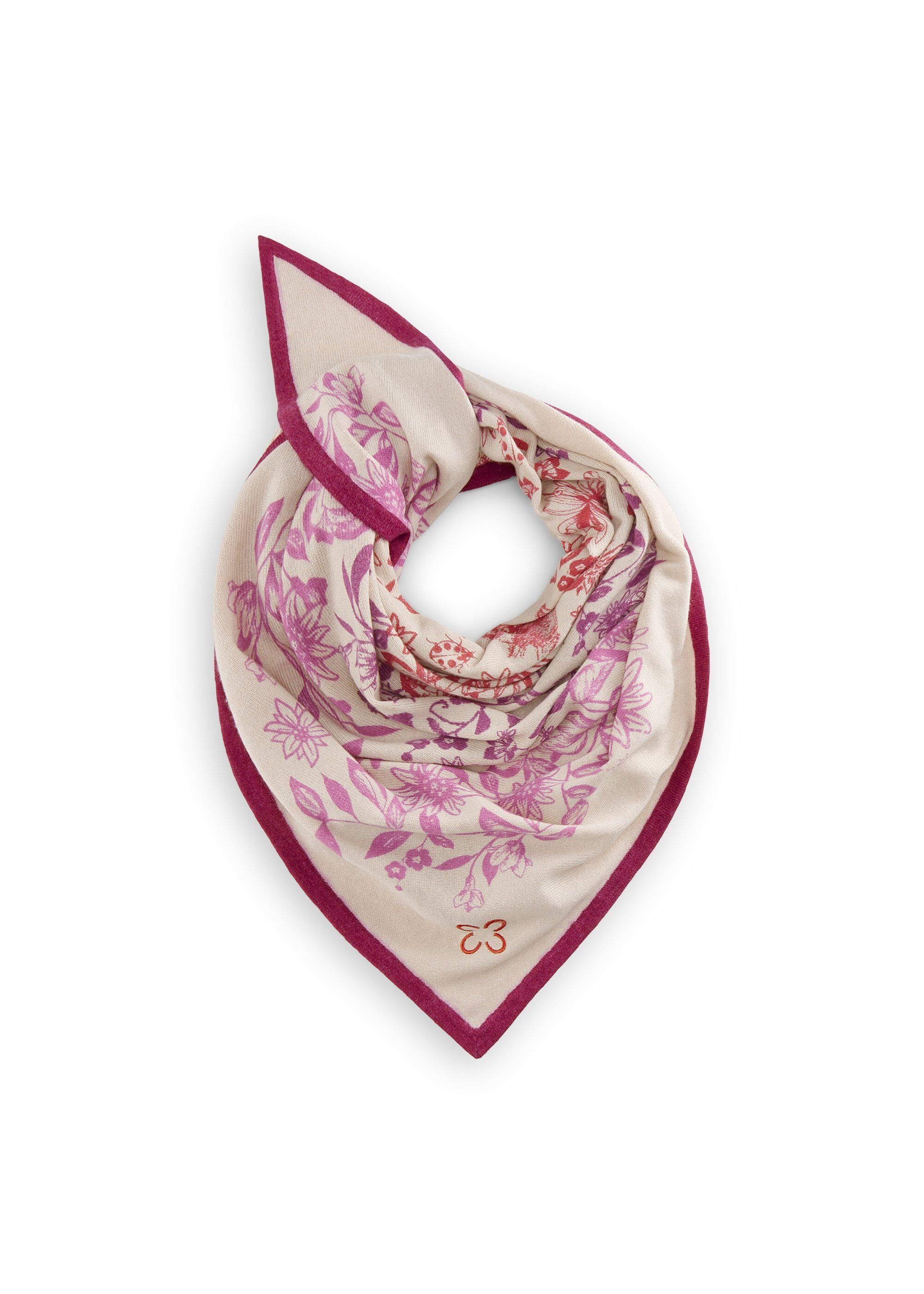 Codello Halstuch, mit handgedrucktem Blumen-Motiv günstig online kaufen