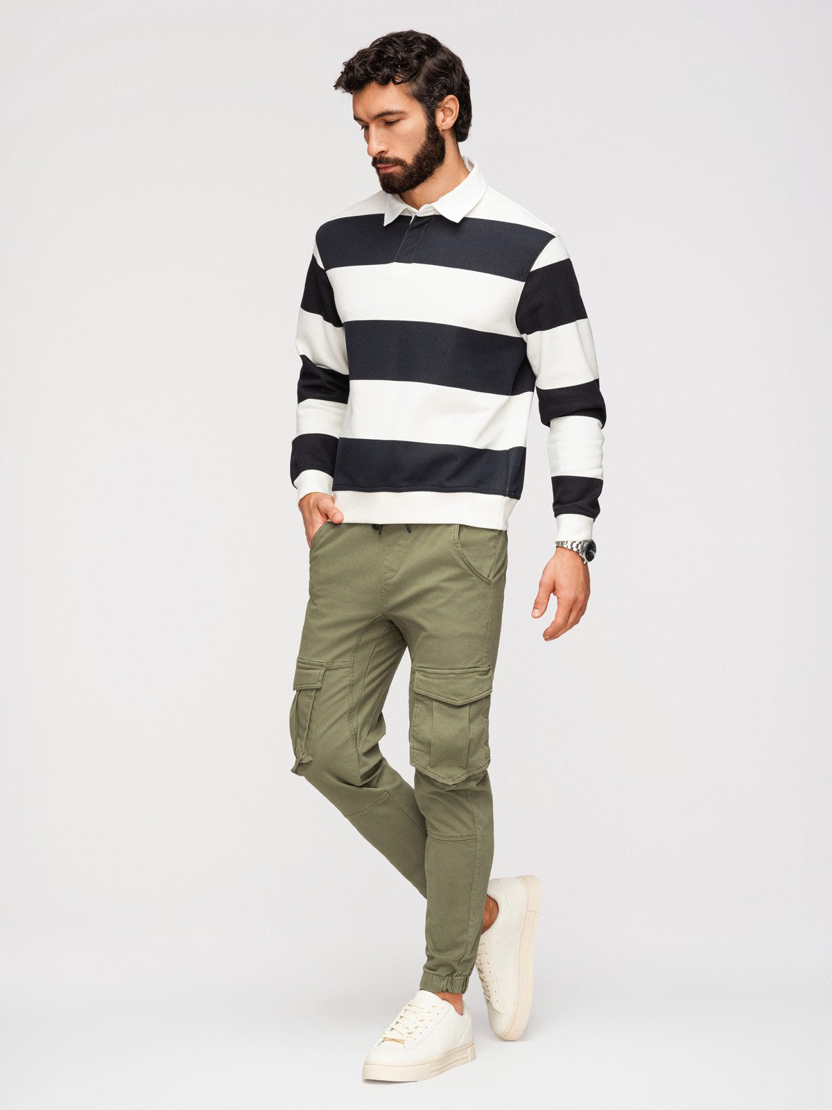 OMBRE Jeggings Herrenhose Jeggings mit Cargo-Taschen