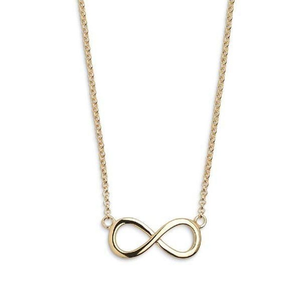 XENOX Kette mit Anhänger XENOX Halskette Damen "Silver Basic" Unendlichkeit Silber vergoldet