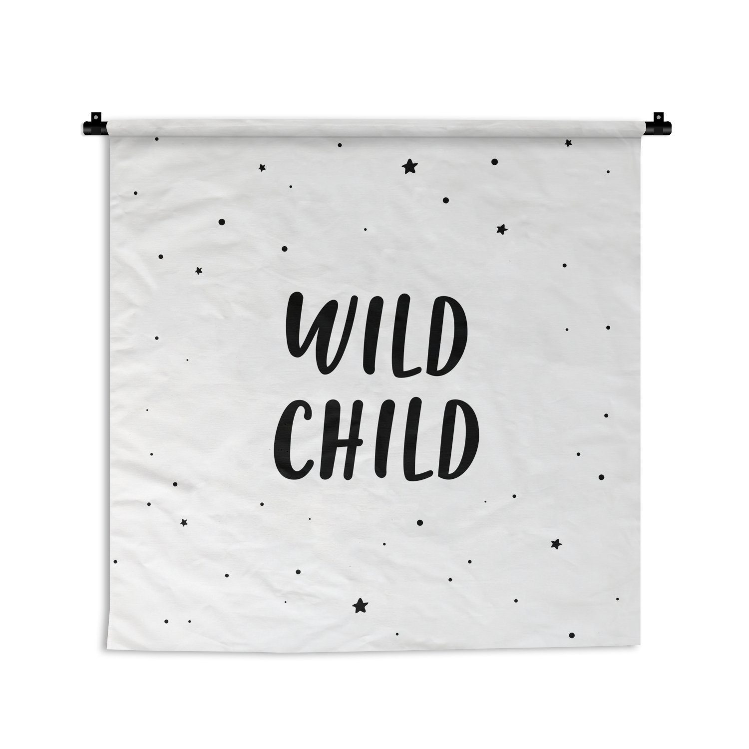 MuchoWow Wanddekoobjekt Zitate - Wildes Kind - Baby - Text, Wanddeko für Wohnzimmer, Schlafzimmer, Kleid, Wandbehang, Kinderzimmer