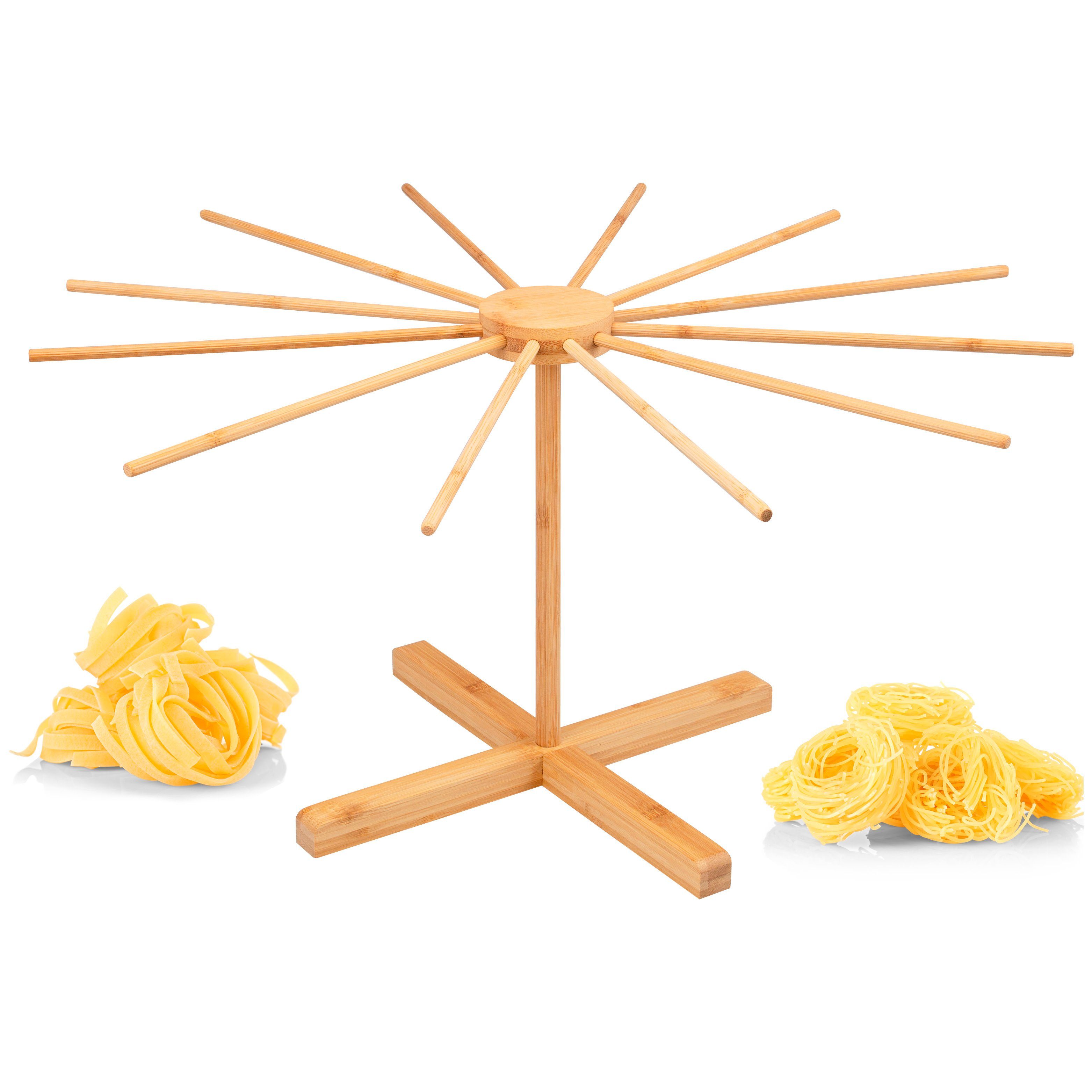 bremermann Nudeltrockner aus Bambus – Nudelständer für selbstgemachte Pasta, faltbar