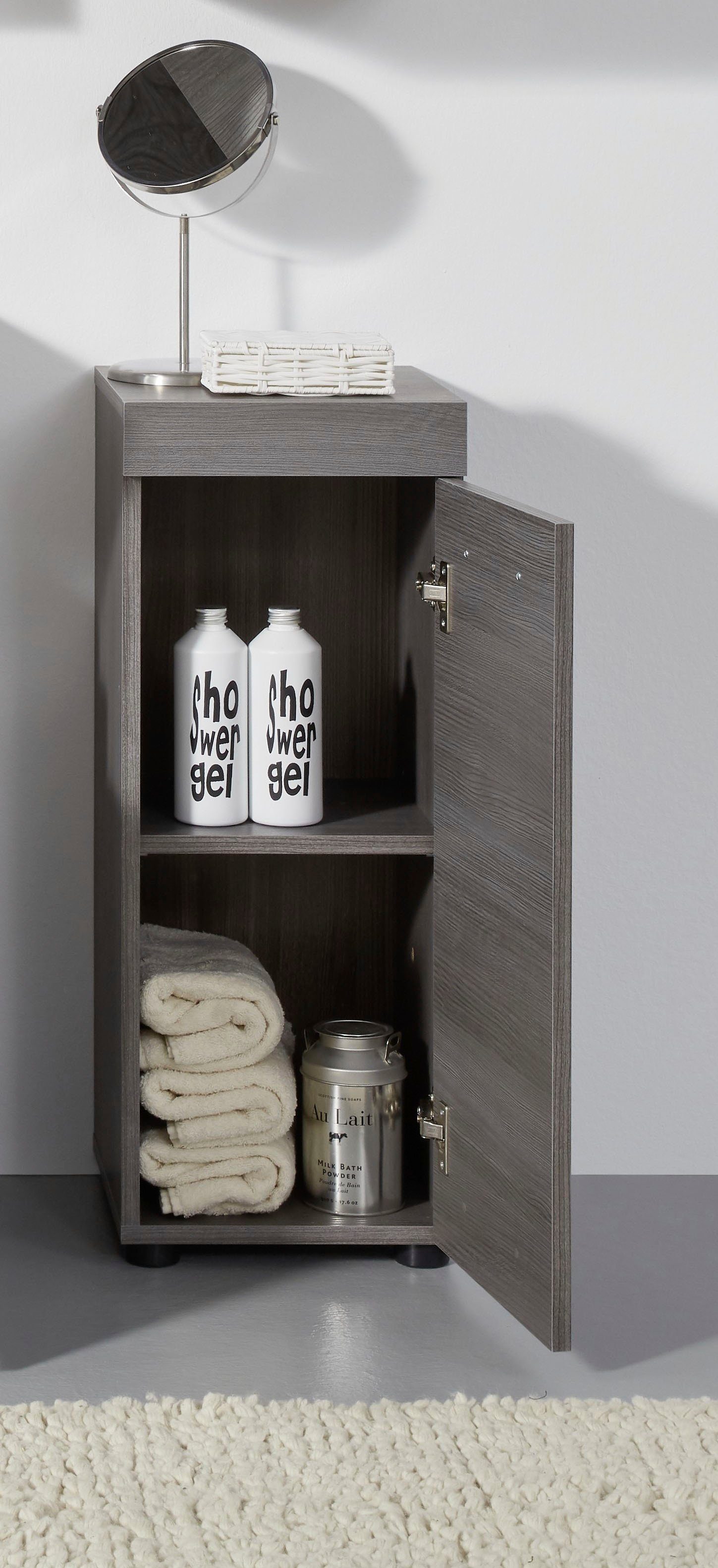 welltime Stauraumschrank Royan Badkommode mit 2 Fächern in Rauchsilber - Ma günstig online kaufen