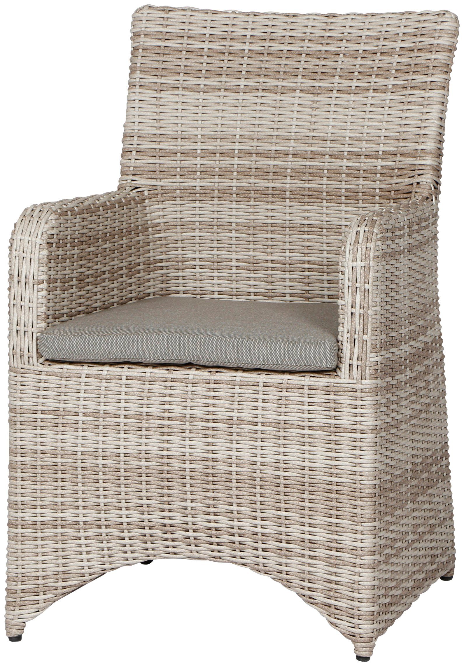 SIENA GARDEN Loungesessel »Bayun Dining Sessel«, Alu/Polyrattan, creme