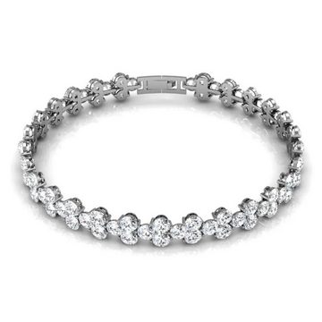 Ella Eisvogel Silberarmband Prinzessinnen-Armband: 79 Zirkonia-Kristalle, Silberarmband, Rhodium-Legierung