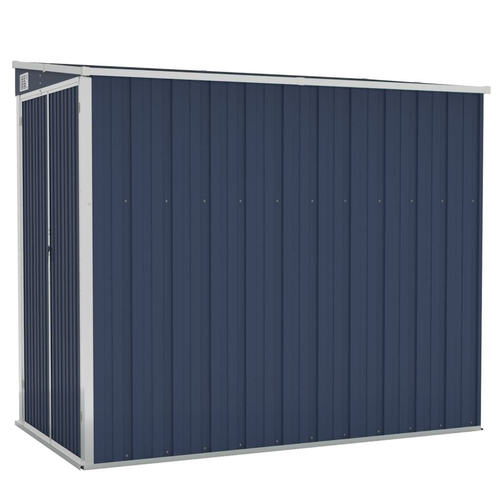 Garten-Geräteschrank Wand-Geräteschuppen Anthrazit 118x194x178 cm Stahl