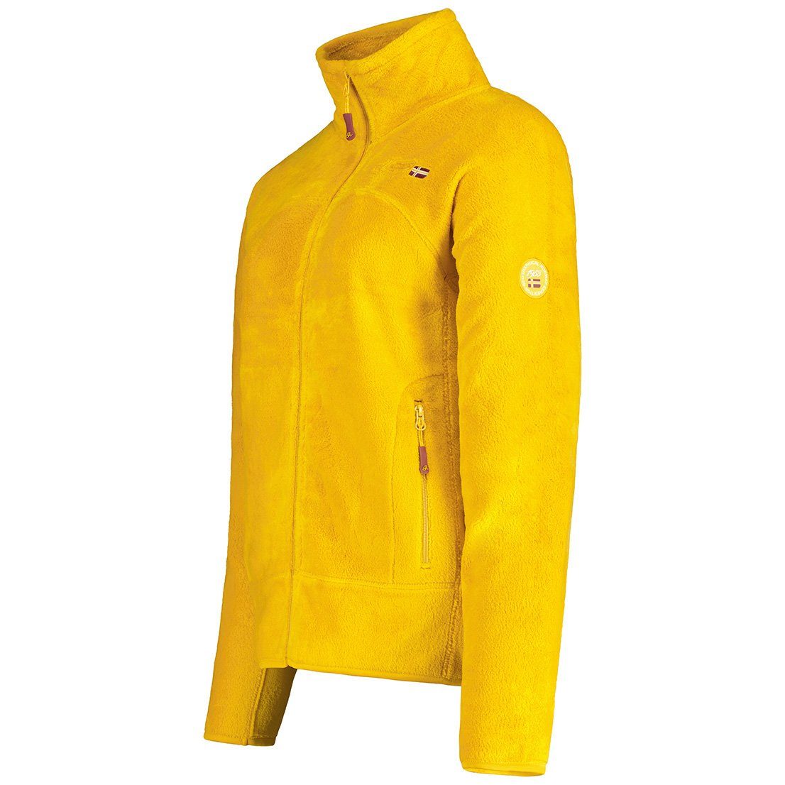 Geographical Norway Fleecejacke Geographical Norway Damen Fleecejacke Teddy Fleece Winter Jacke mit Stehkragen, in Unifarbe, kuschelig