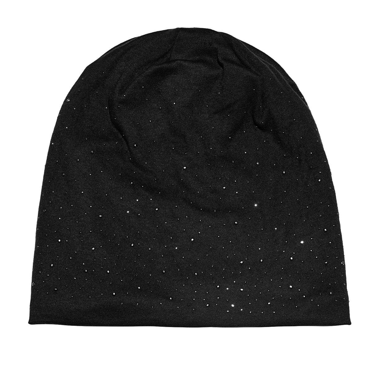 DonDon Beanie Damen Slouch Nieten (Packung, 1-St) Wintermütze, Beanie mit Pailletten und Teddyfleece – Bild 5 von 5