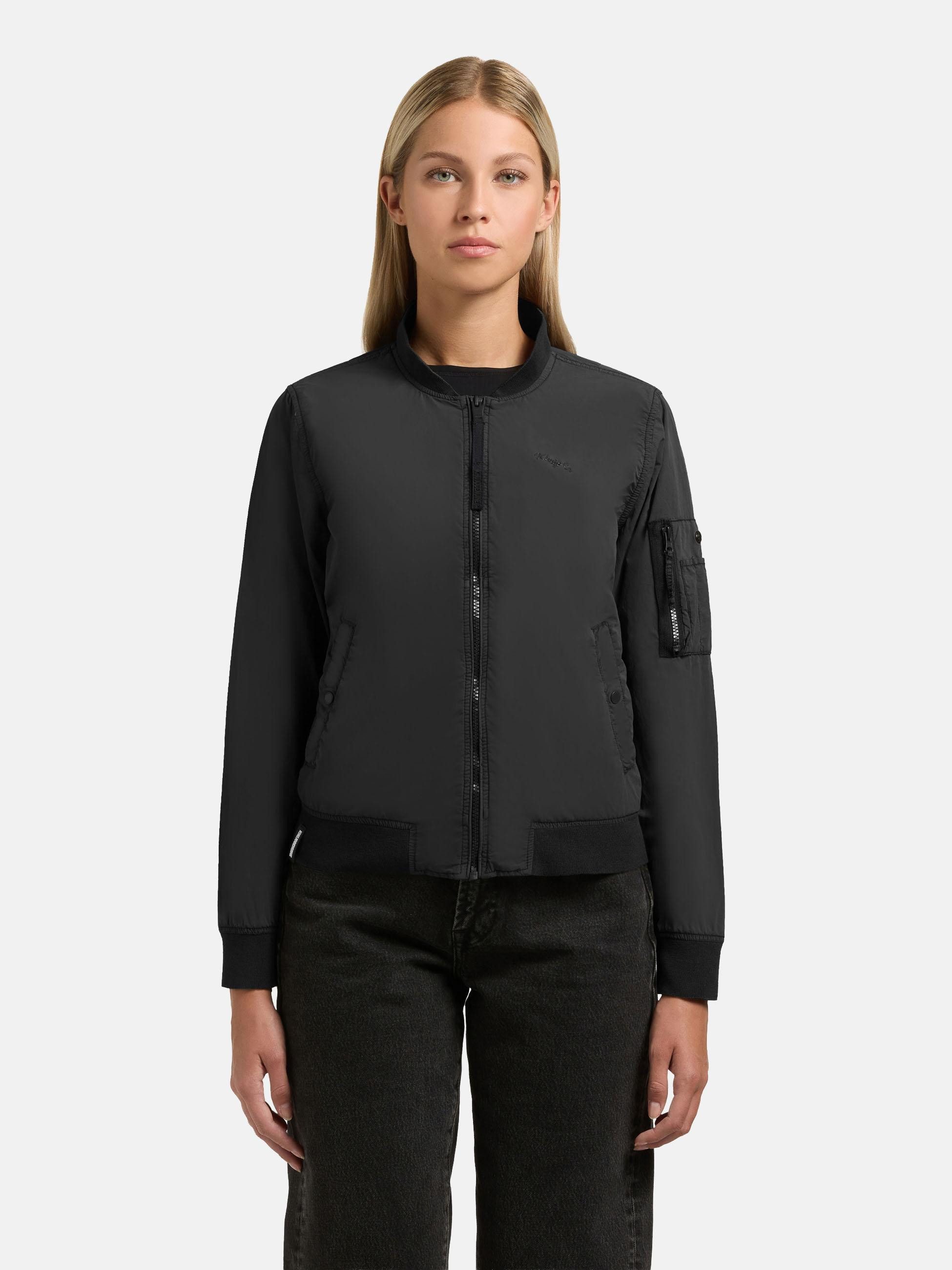 khujo Bomberjacke Denz Matte Damen Übergangsjacke mit Bündchen