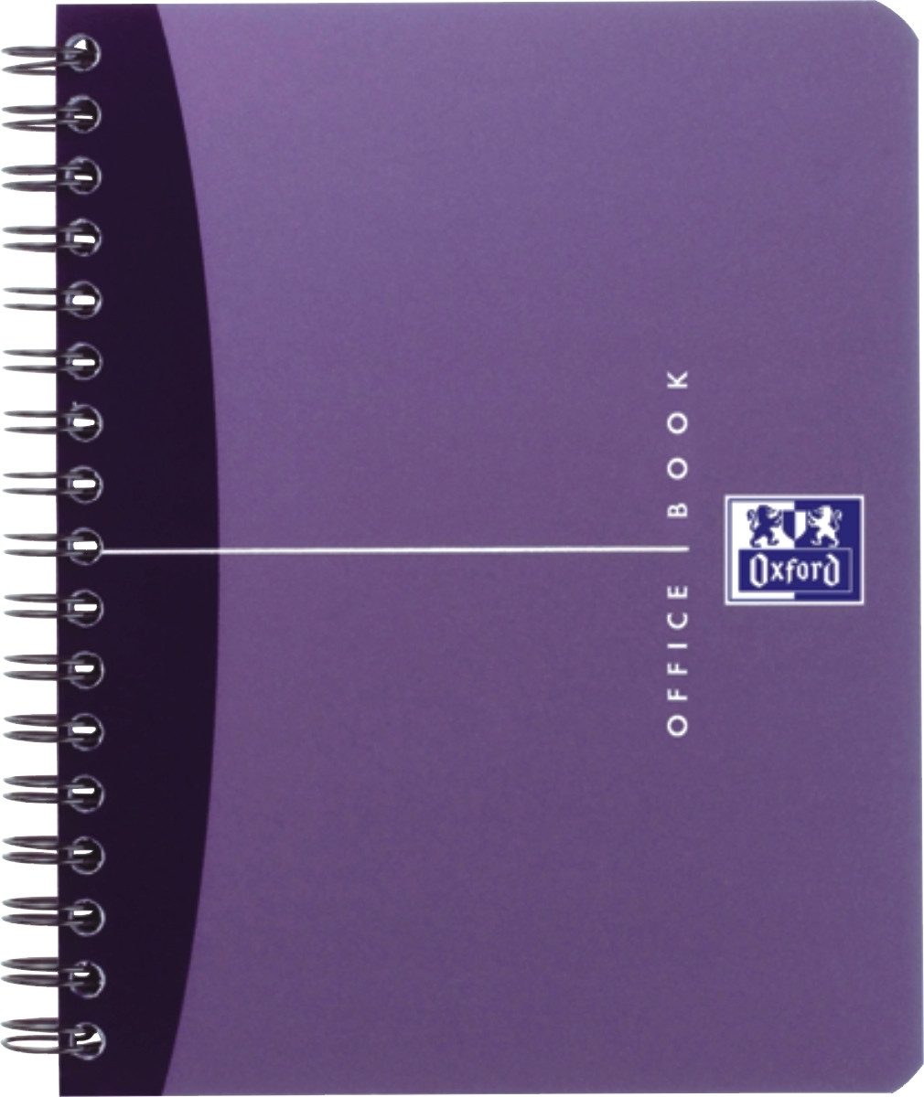 OXFORD Notizbuch Spiralbuch Office Optik Paper 90 g/qm A6 5mm kariert 90