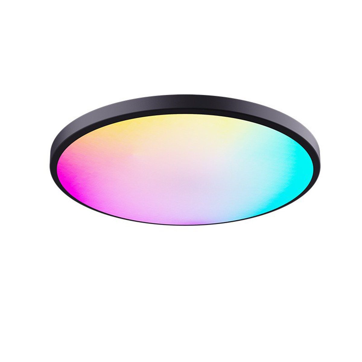 Rund Schwarz XDeer LED-Sternenhimmel 24W LED RGB Deckenleuchte Deckenbeleuchtung Led Dimmbar, Farbwechsel Deckenlampe Fernbedienung mit