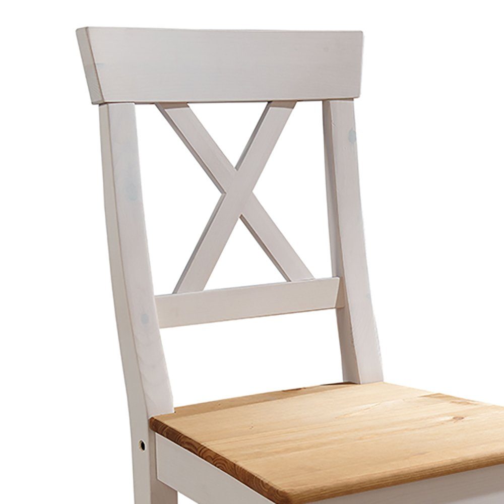 Lomadox Esszimmerstuhl WARNA-69, in Kiefer weiß günstig online kaufen