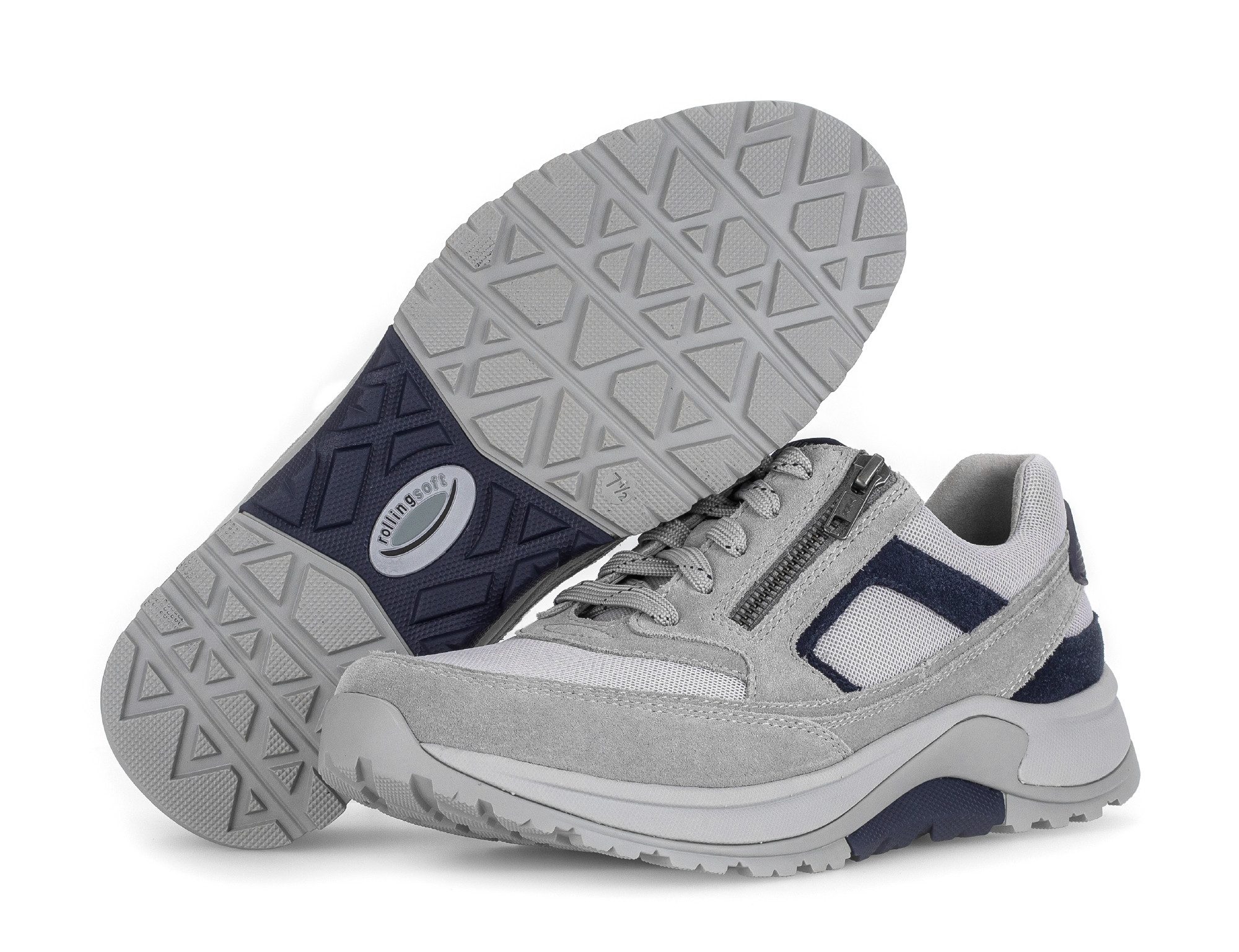 rollingsoft Keilsneaker, Schnürschuh, Halbschuh, Freizeitschuh, Außenreißverschluss, G-Weite