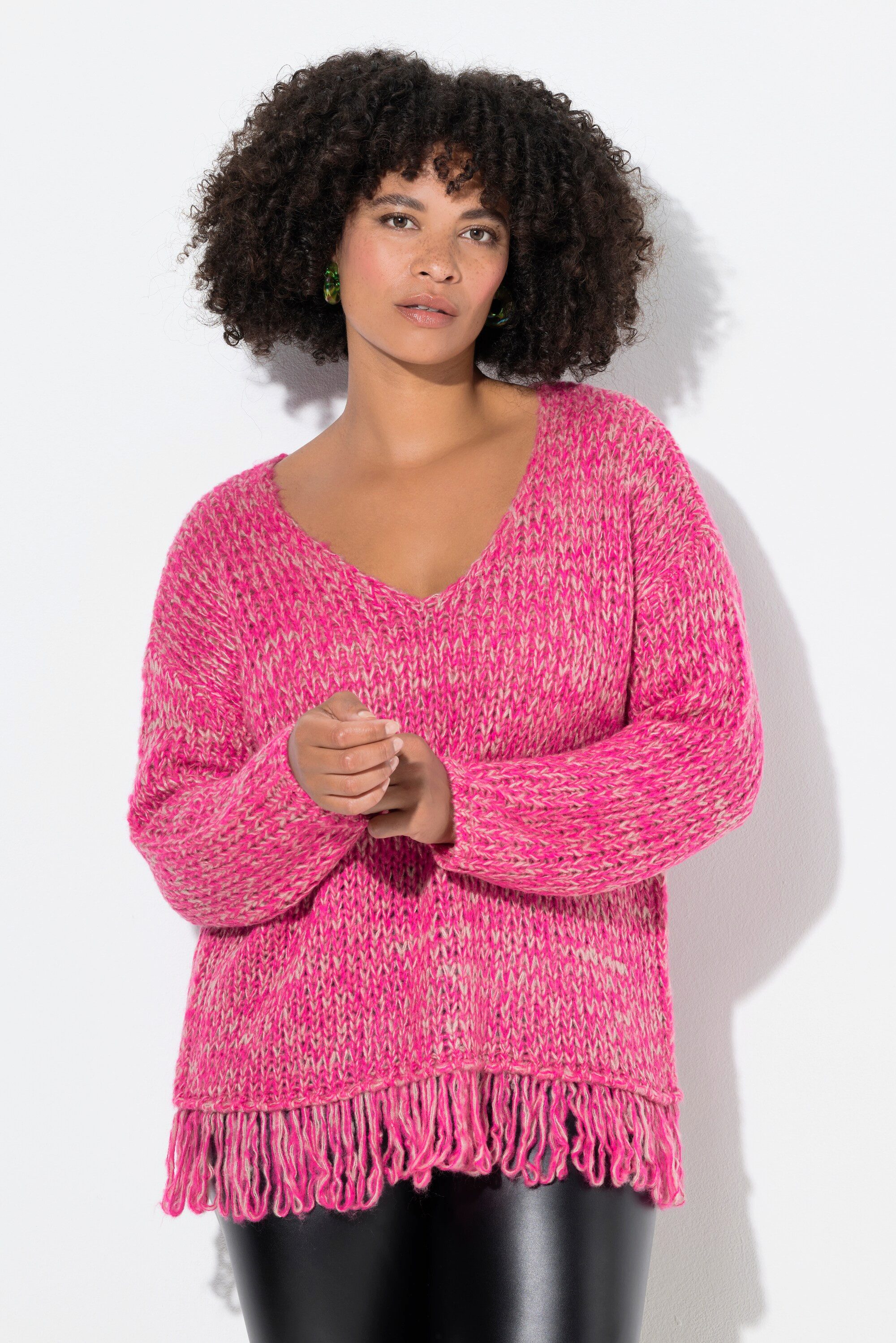 Angel of Style Strickpullover Pullover Loose Fit Fransen am Saum günstig online kaufen