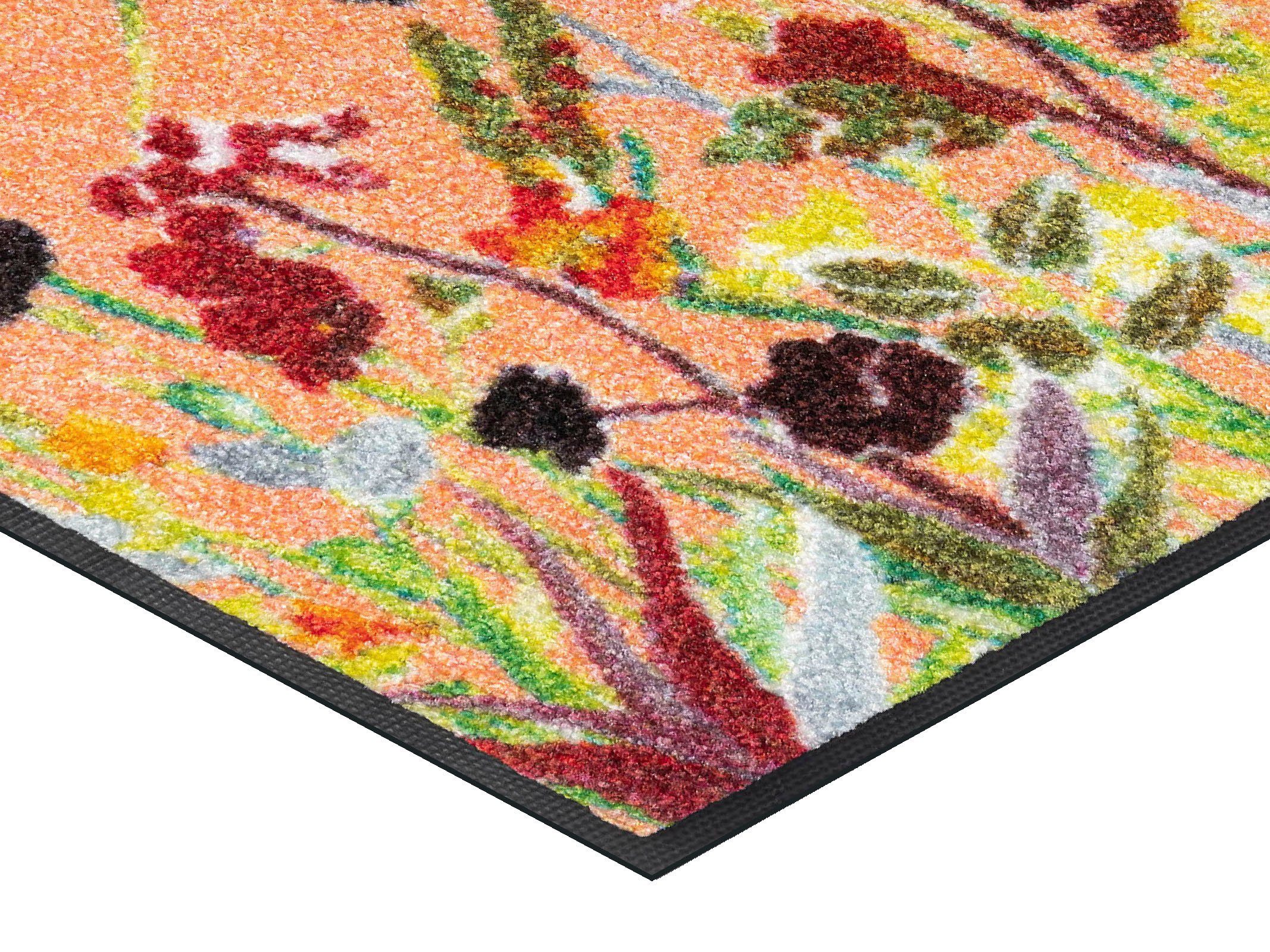 Fußmatte Wildflowers, wash+dry by Kleen-Tex, Motiv Höhe: rutschhemmend, Blumen, 7 rechteckig, Schmutzfangmatte, mm, waschbar