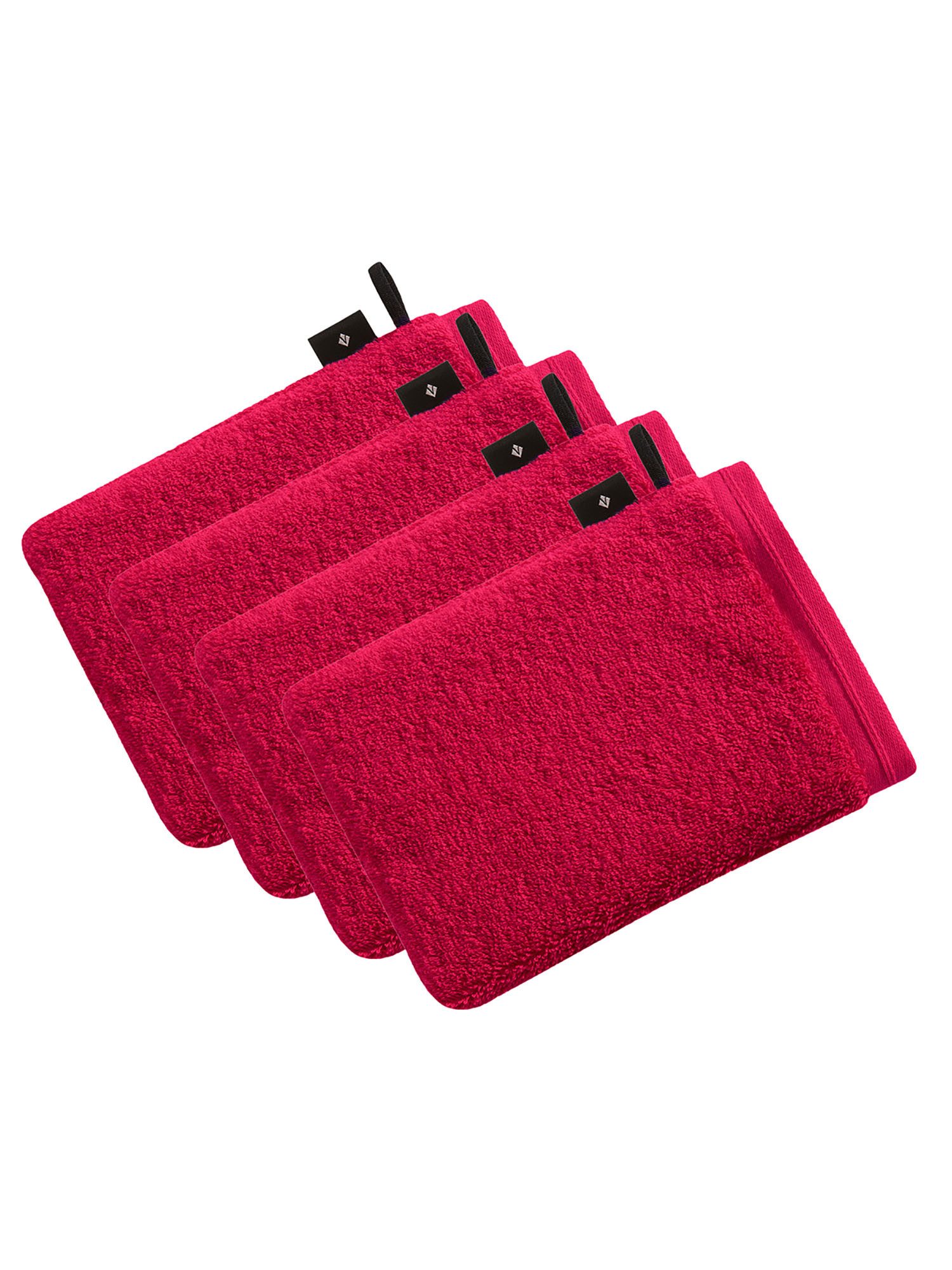 Vossen Waschhandschuh 4er Pack Waschhandschuh 22 x 16 cm Vegan Life, Frottier (Spar-Set, 4-St)