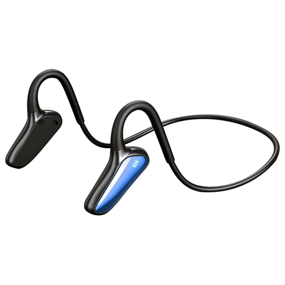 GelldG Knochenschall Kopfhörer, Kabellos Kopfhörer Bluetooth-Kopfhörer schwarz+blau