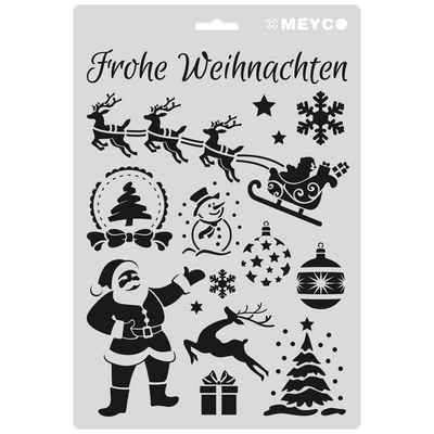 MEYCO Hobby Bastelperlen Schablone Weihnacht A4