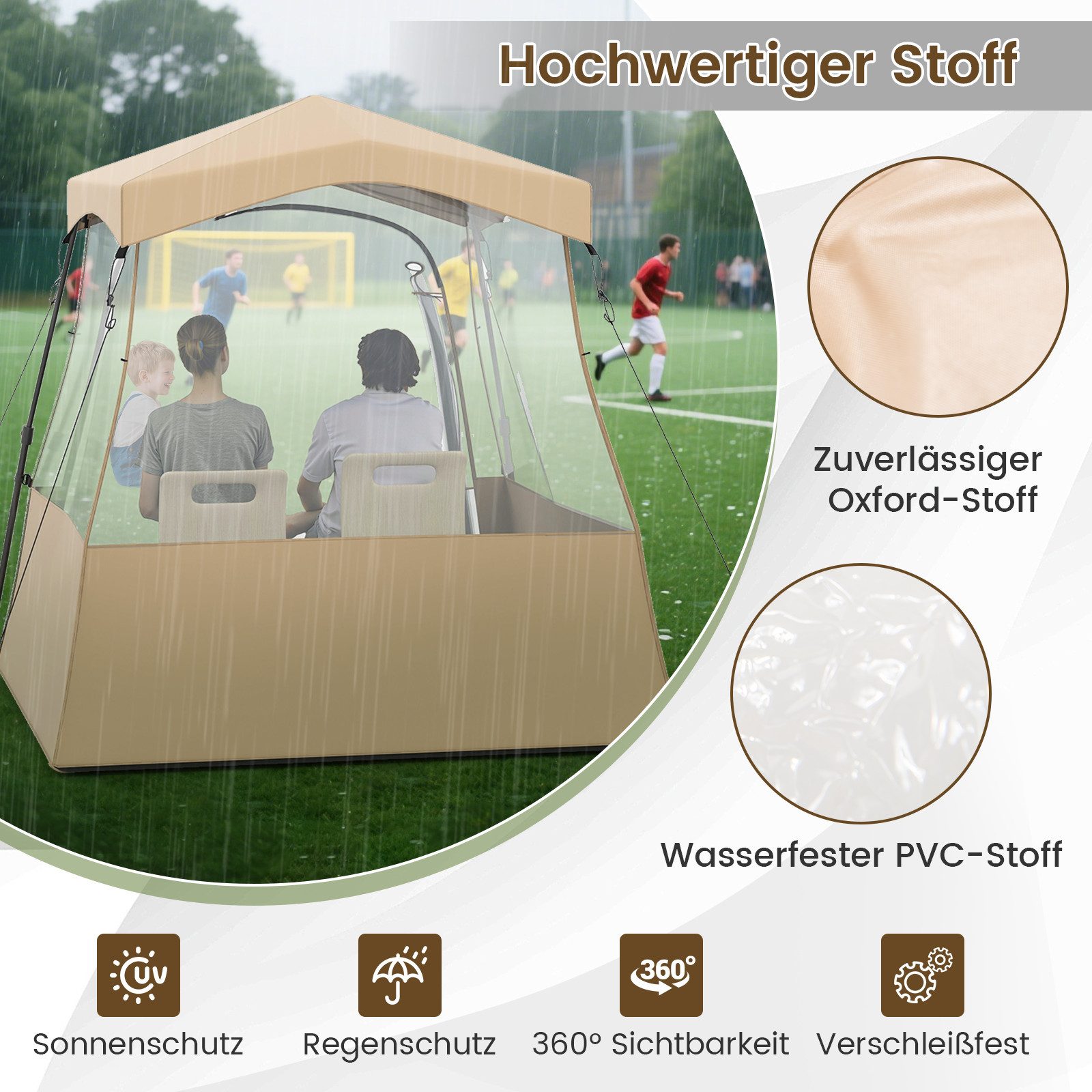 COSTWAY Wurfzelt, Personen: 3, Pop-Up-Campingzelt mit Tragetasche, PVC